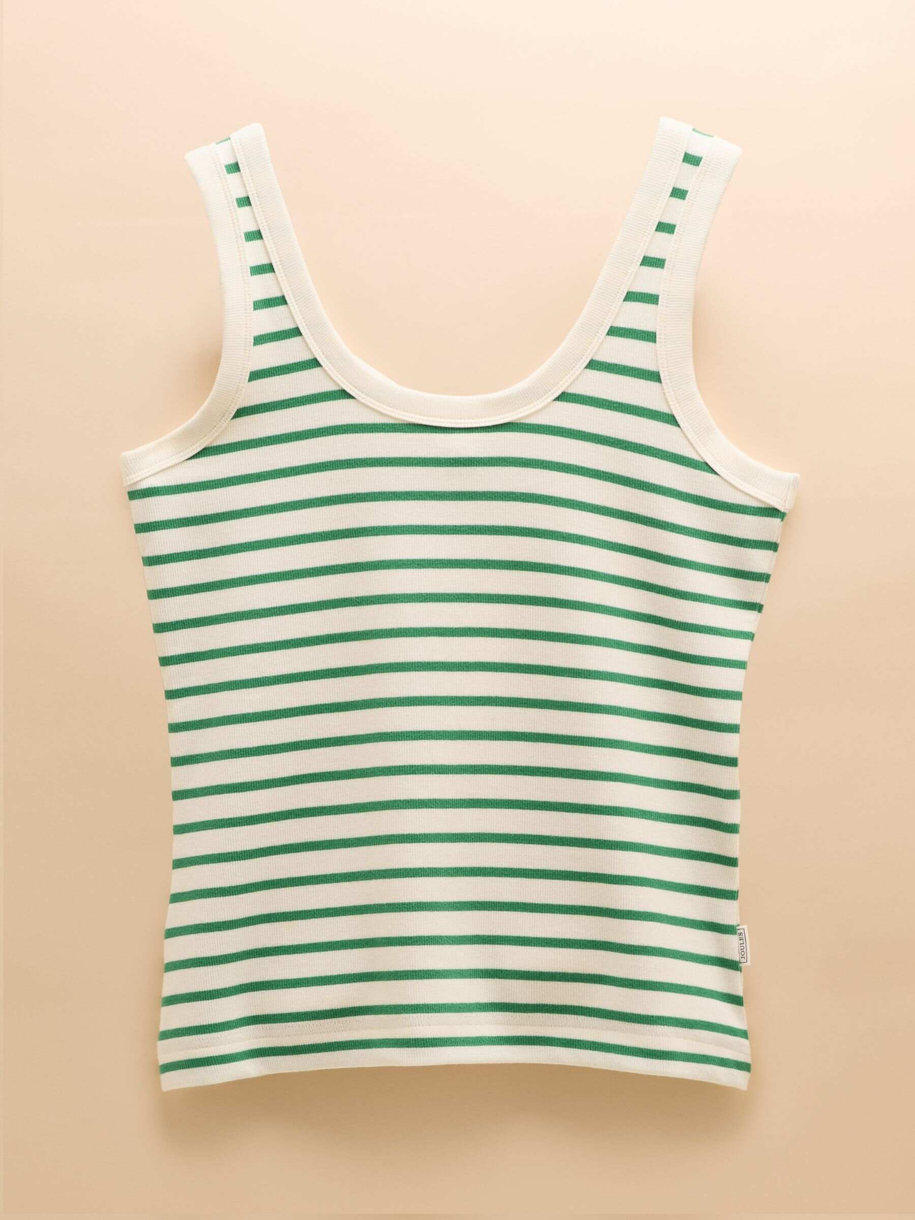 Sofia Green Stripe Ribbed Vest
