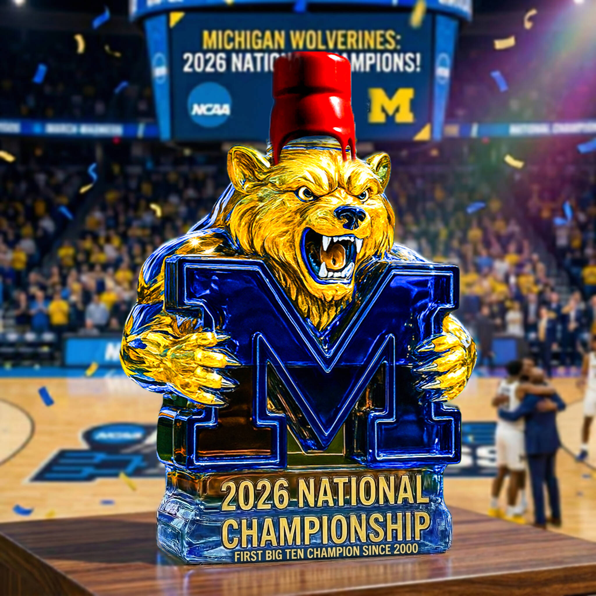 MICHIGAN CHAMPIONSHIP  Whiskey Bottle💙