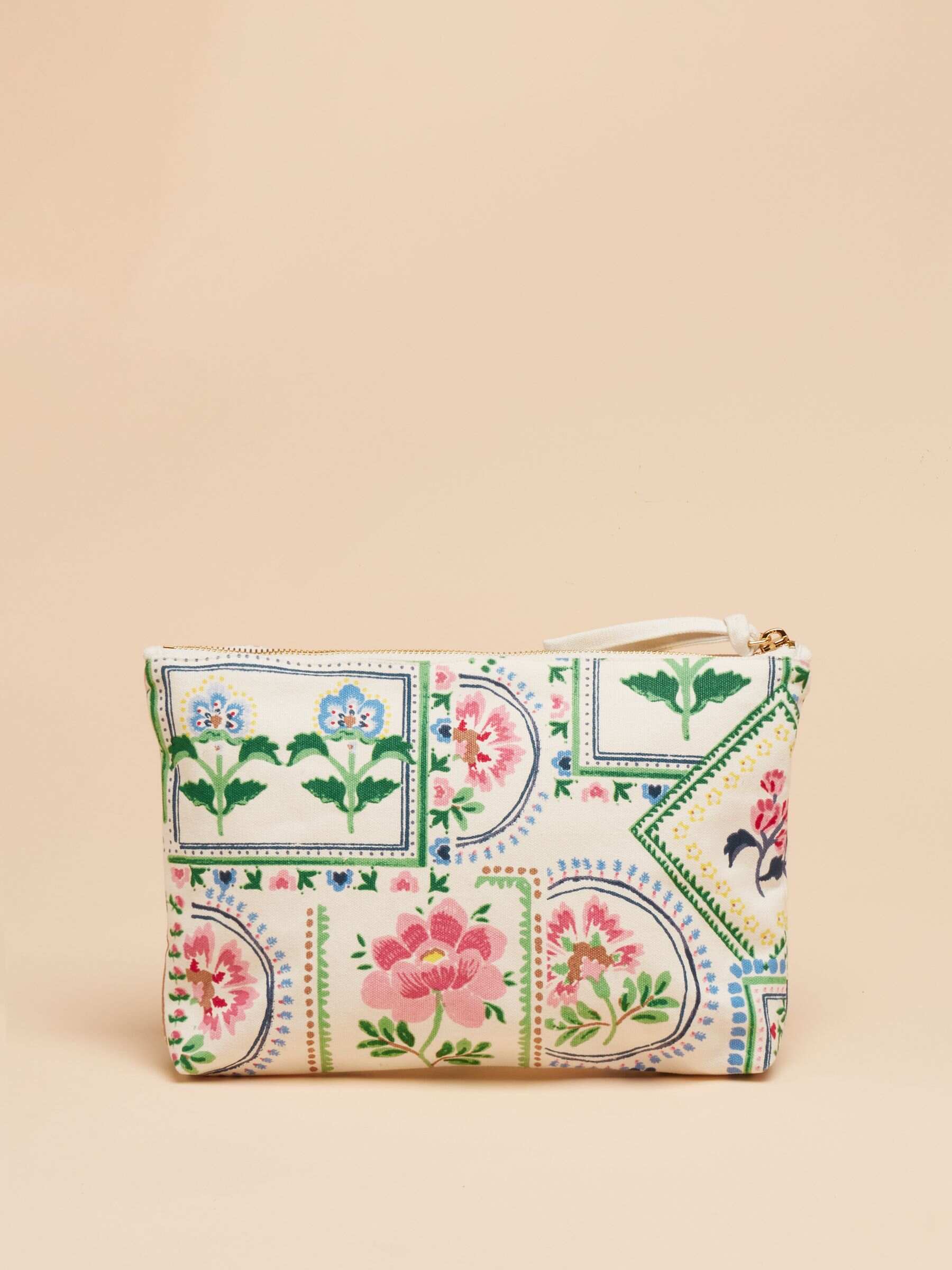 Carrywell Cream Tile Print Zip Pouch