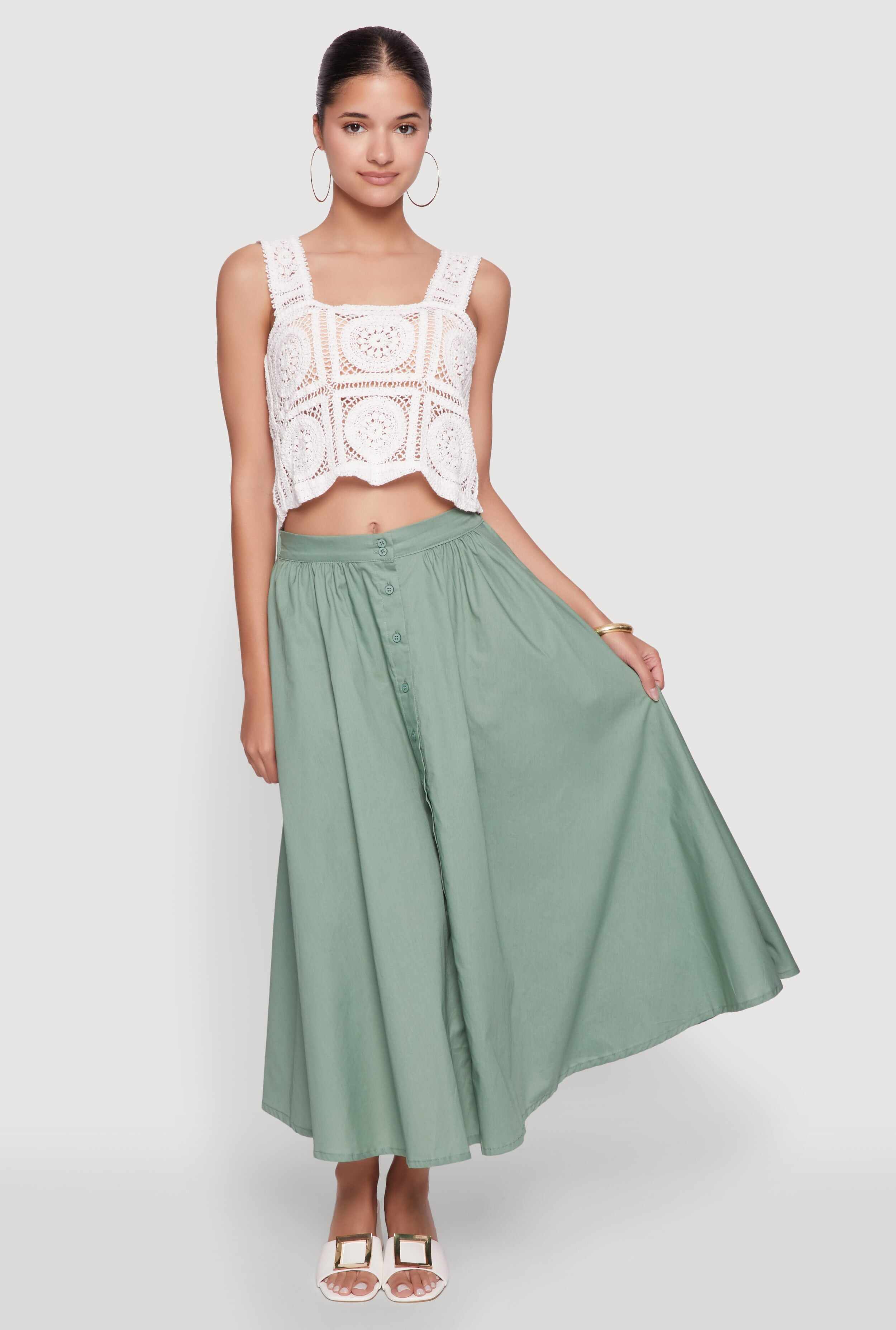 Chic Crochet Cropped Tank Top