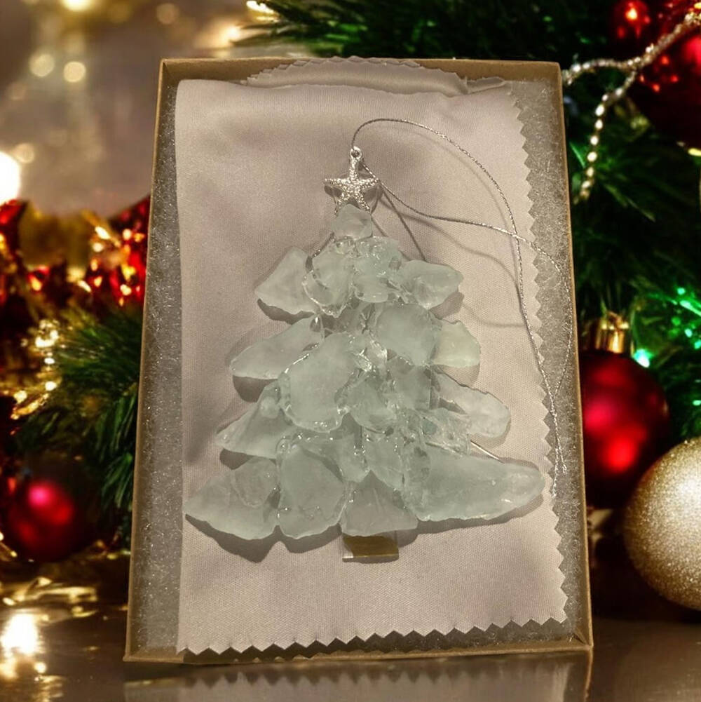 Beach Sea Glass Christmas Tree Ornament