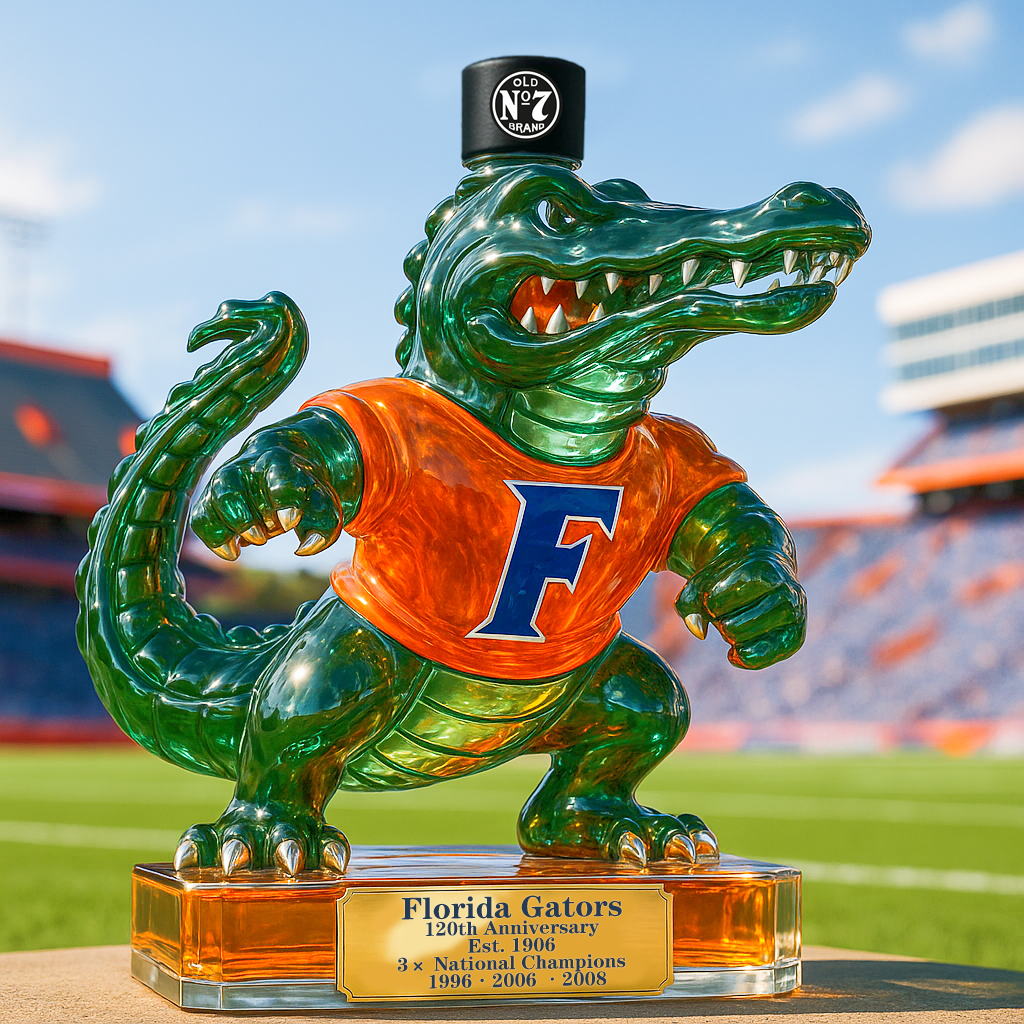 Florida Gators 120th Anniversary Whiskey Bottle