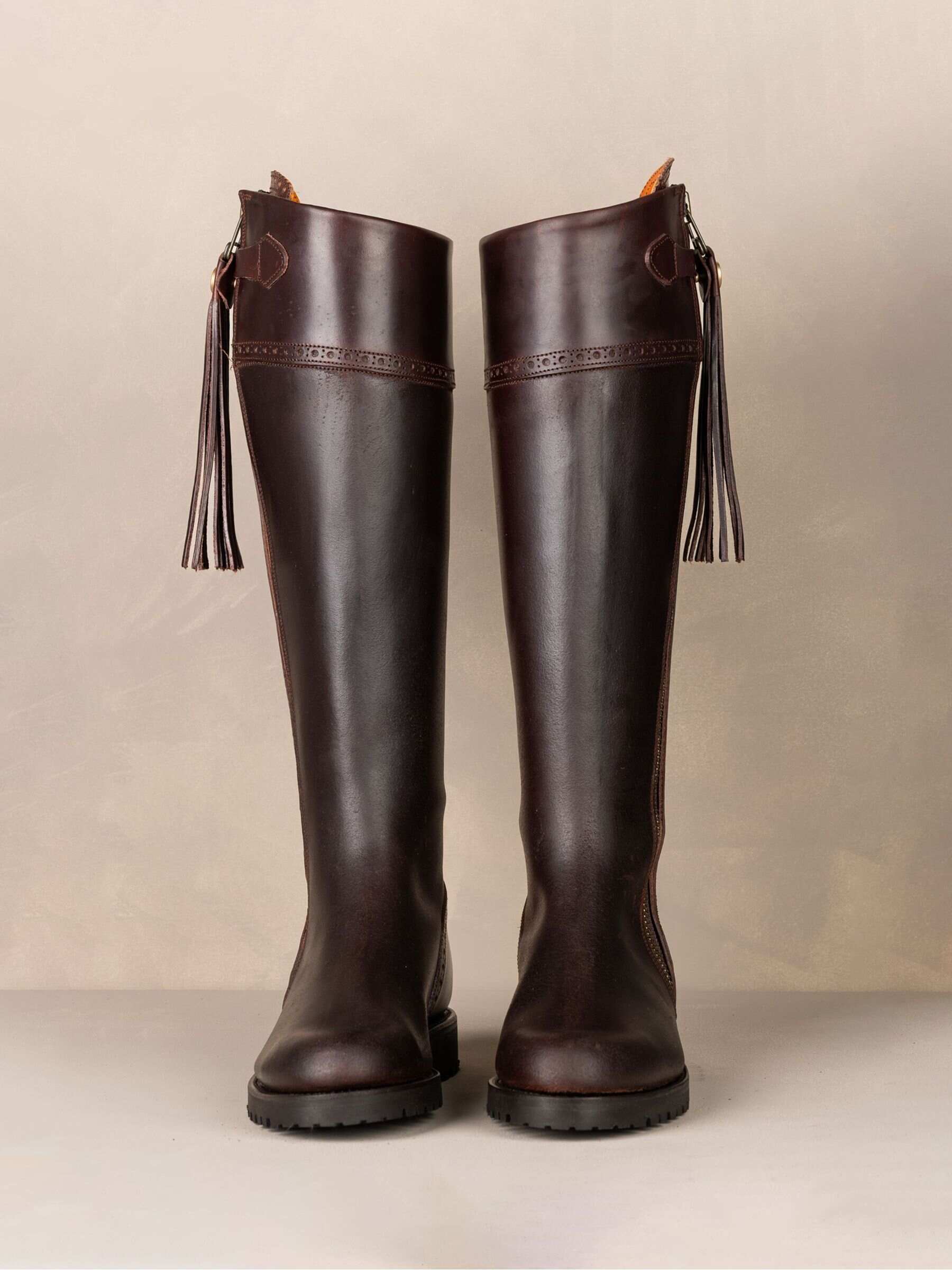 The Spanish Boot Company Brown Tall Tread Sole Spanish Riding Boots