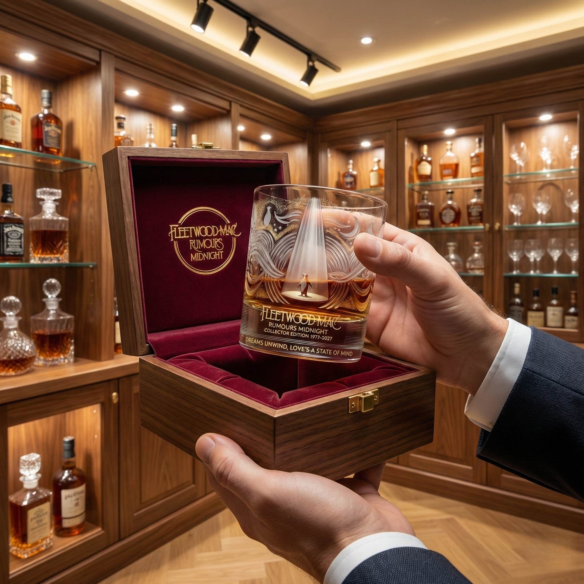 🥃 Fleetwood Mac – Rumours Midnight Collector Whiskey Glass