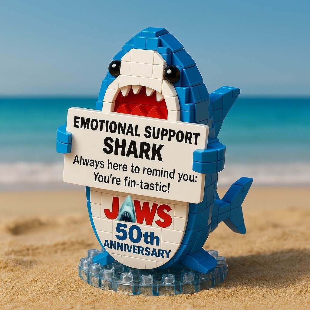 Jaws 50th Anniversary Emotional Support Building Block Dolls