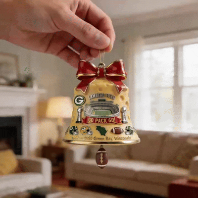 Lambeau Field Heritage Cheese Bell Ornament