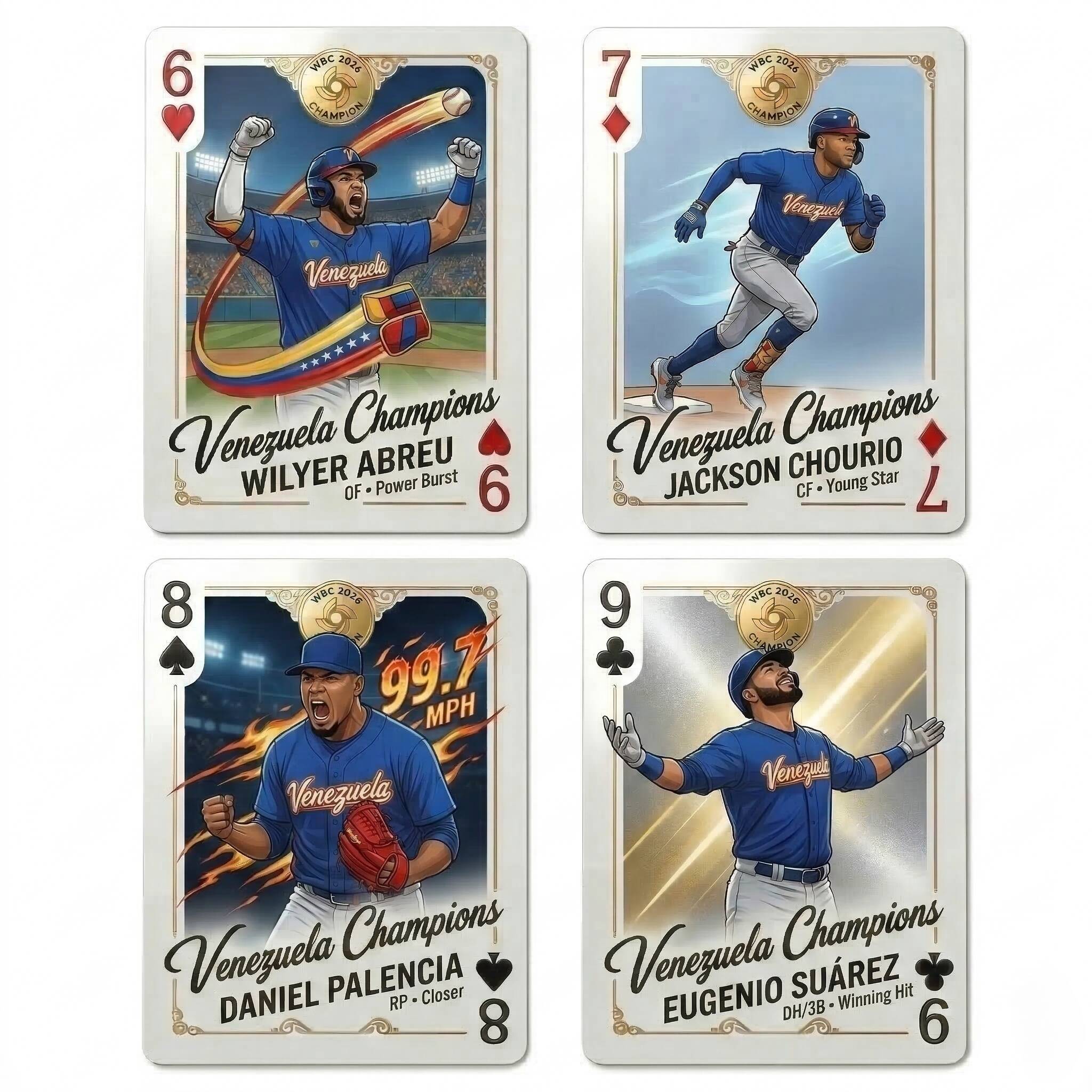 WBC 2026 Venezuela Champions playing cards