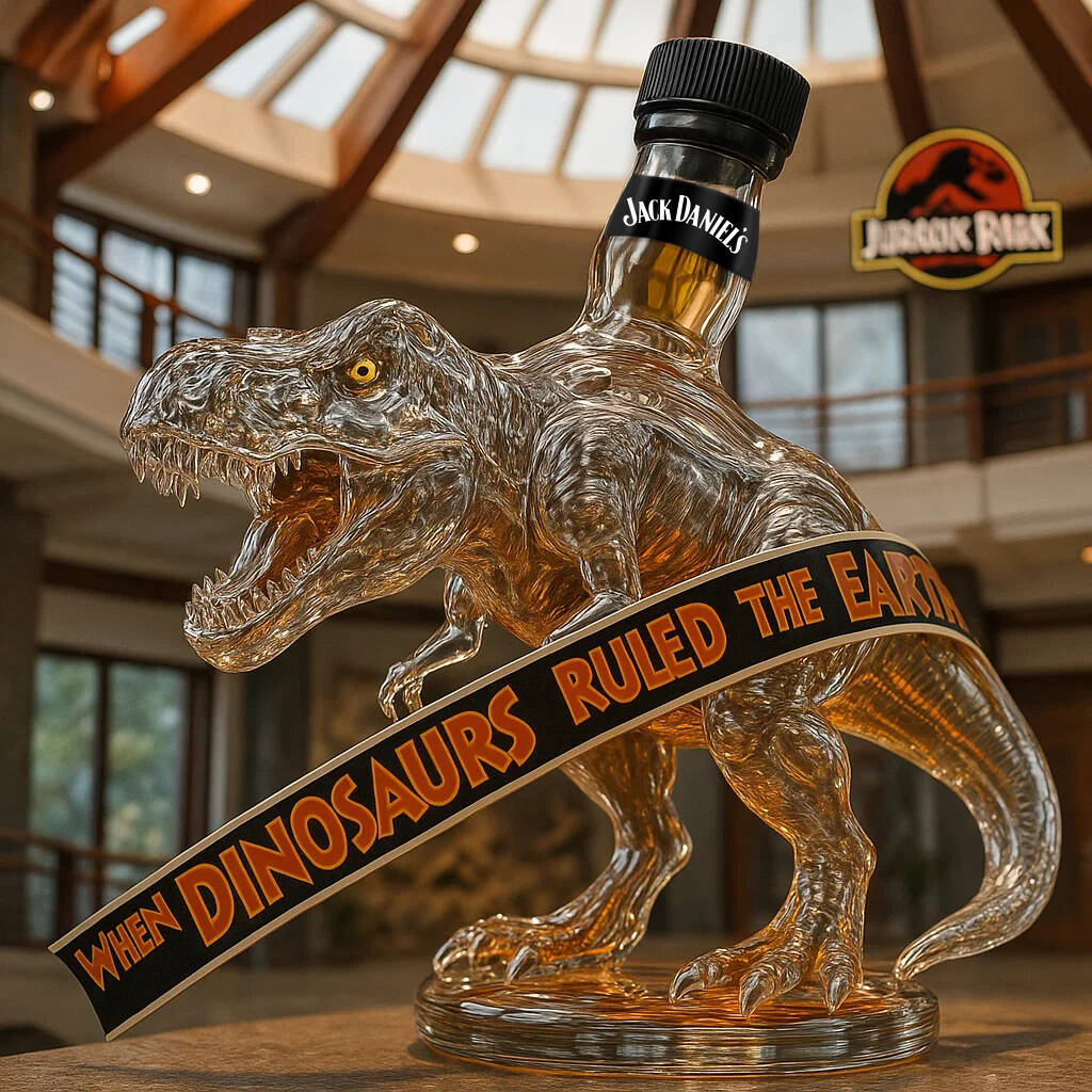 Jurassic Park Tyrannosaurus Rex Whisky Bottle Collector's Edition