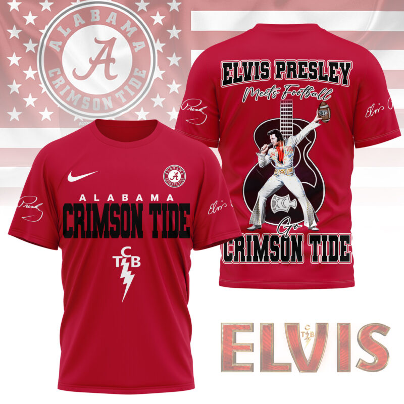 Alabama Crimson Tide | Premium NCAA Elvis Presley Fan 3D Shirt NY