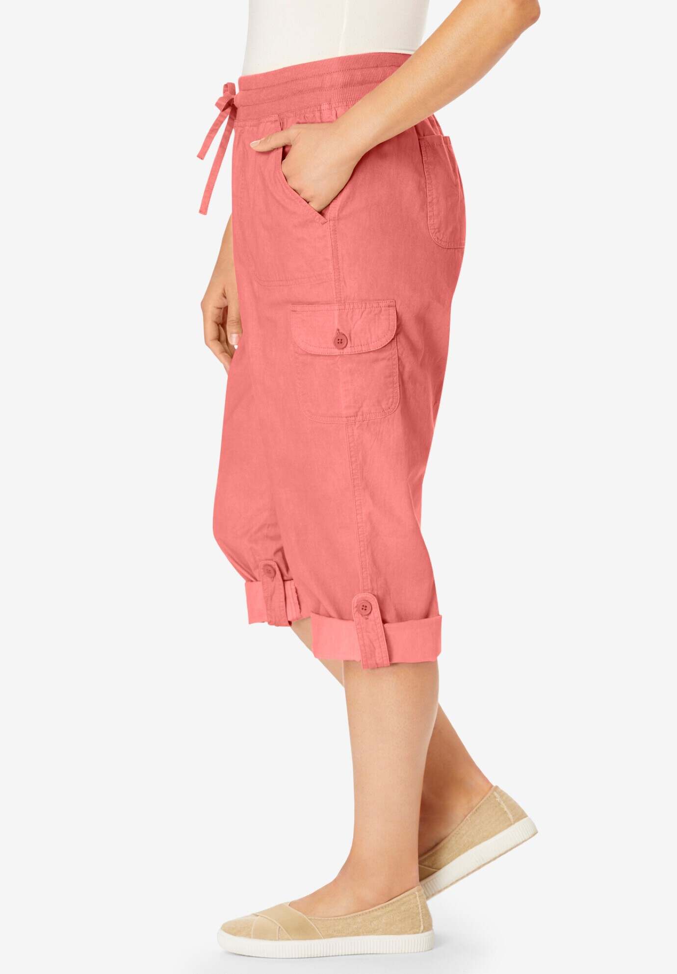 Convertible Length Cargo Capri Pant