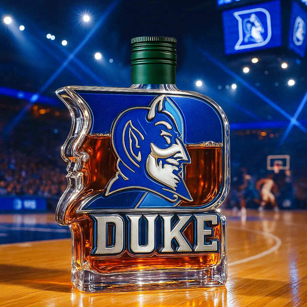 Duke Blue Devils Whiskey Bottle