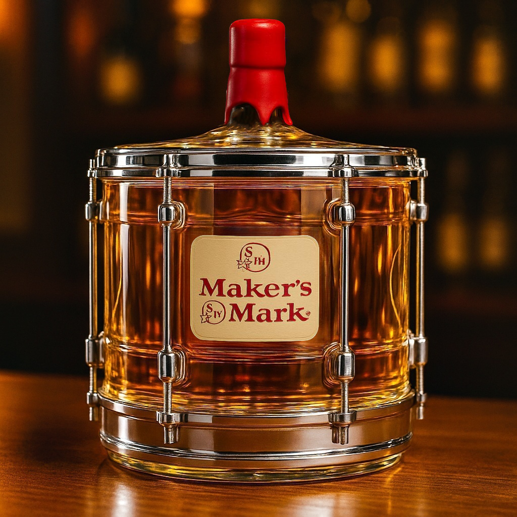 Snare Drum Whiskey Bottle