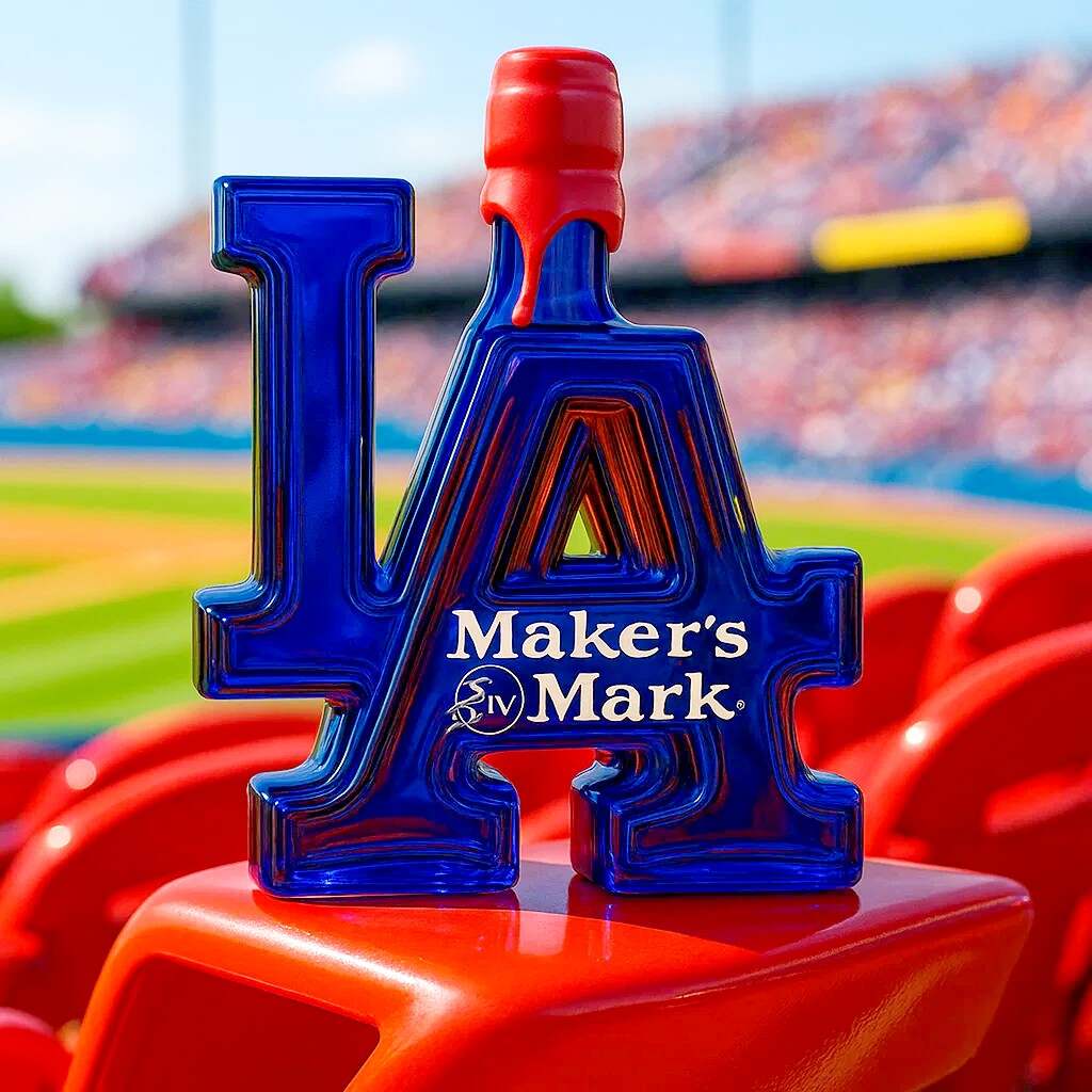 Los Angeles Dodgers Classic LA Logo Whisky Bottle