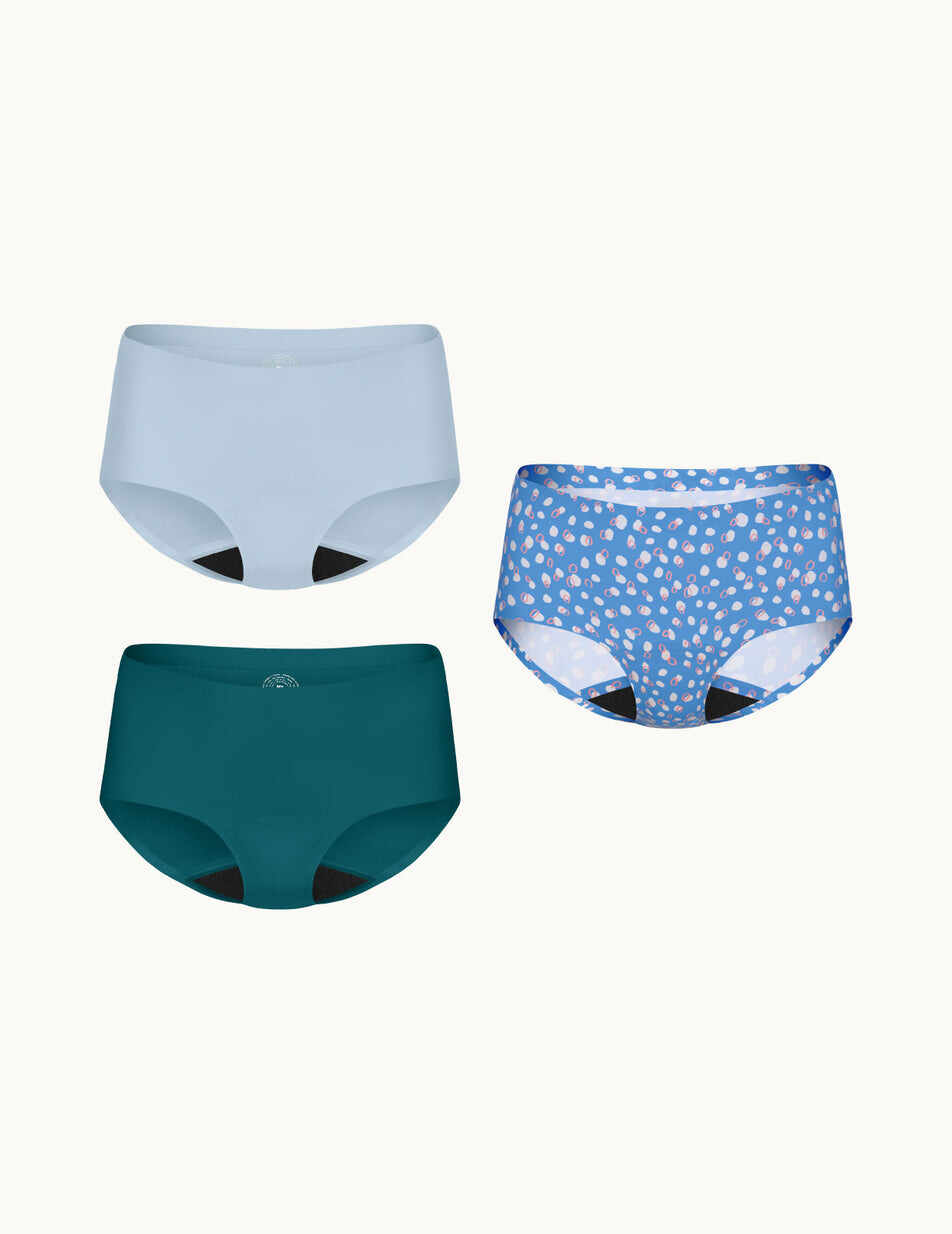 Teen Super Leakproof® No-Show Underwear Boyshort 3-Pack