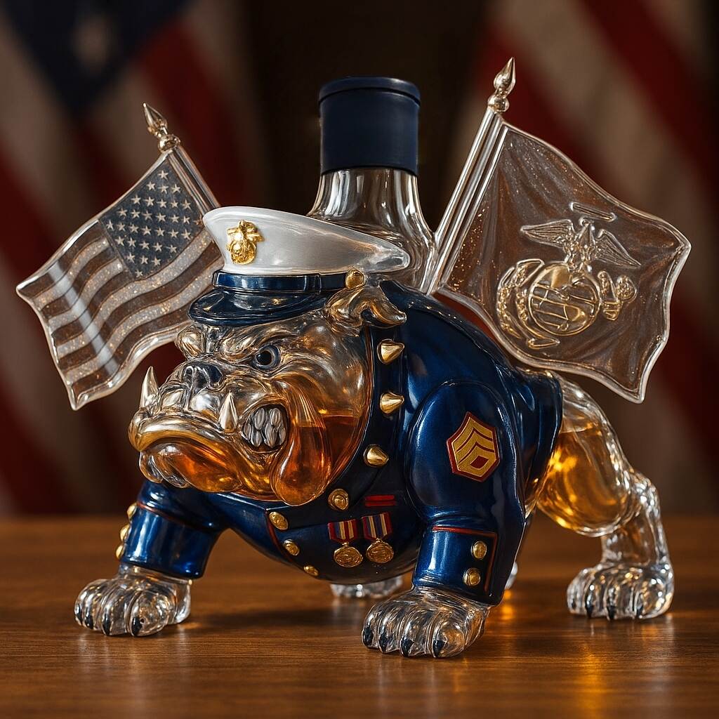 USMC Devil Dog 250th Anniversary Whiskey Bottle