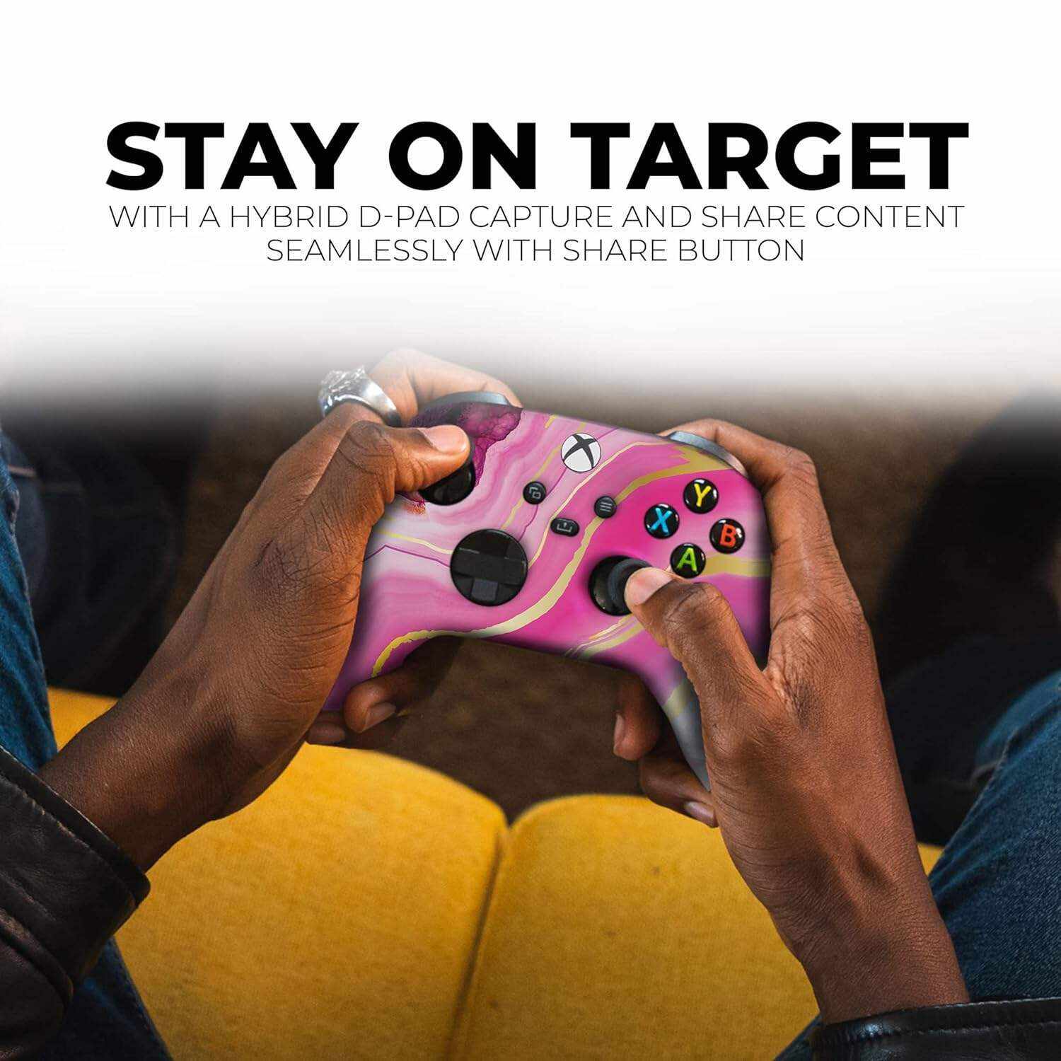 DreamController Original X-box Wireless Controller Special Edition Customized Compatible with X-box One S/X-box Series X/S & Windows 10 Made with Advanced HydroDip Print Technology(Not Just a Skin)