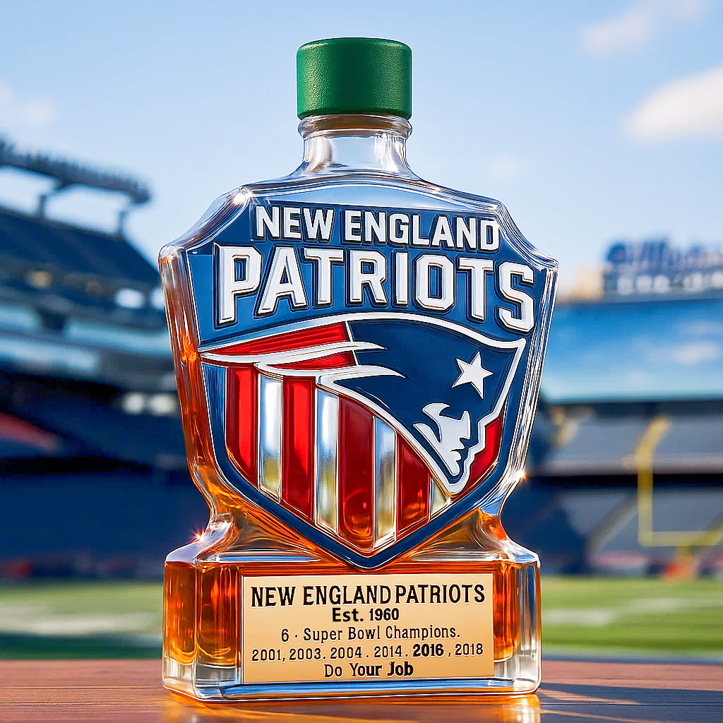 New England Patriots Whiskey Bottle