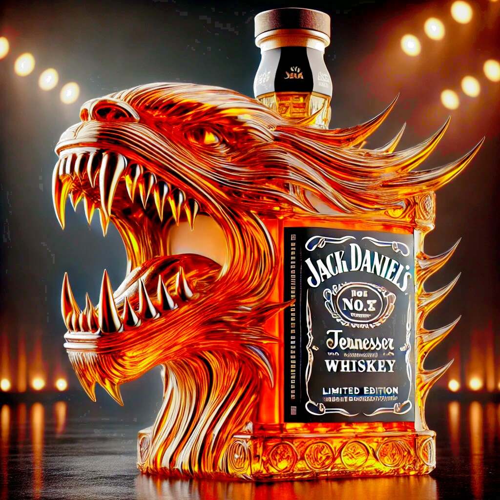 Werewolf Whiskey Bottle