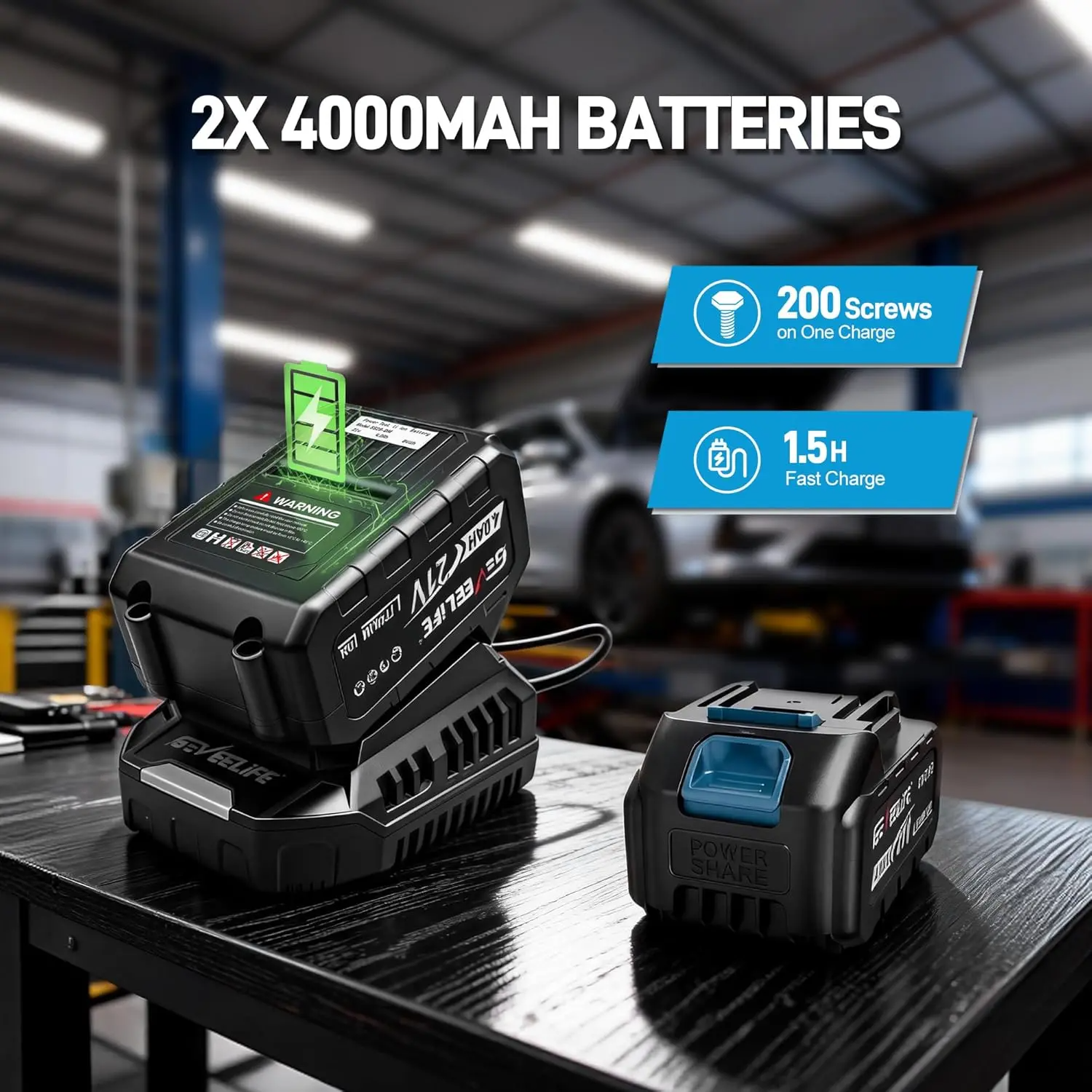 GEVEELIFE 750Nm 3 in 1 Brushless Impact Wrench 1/2