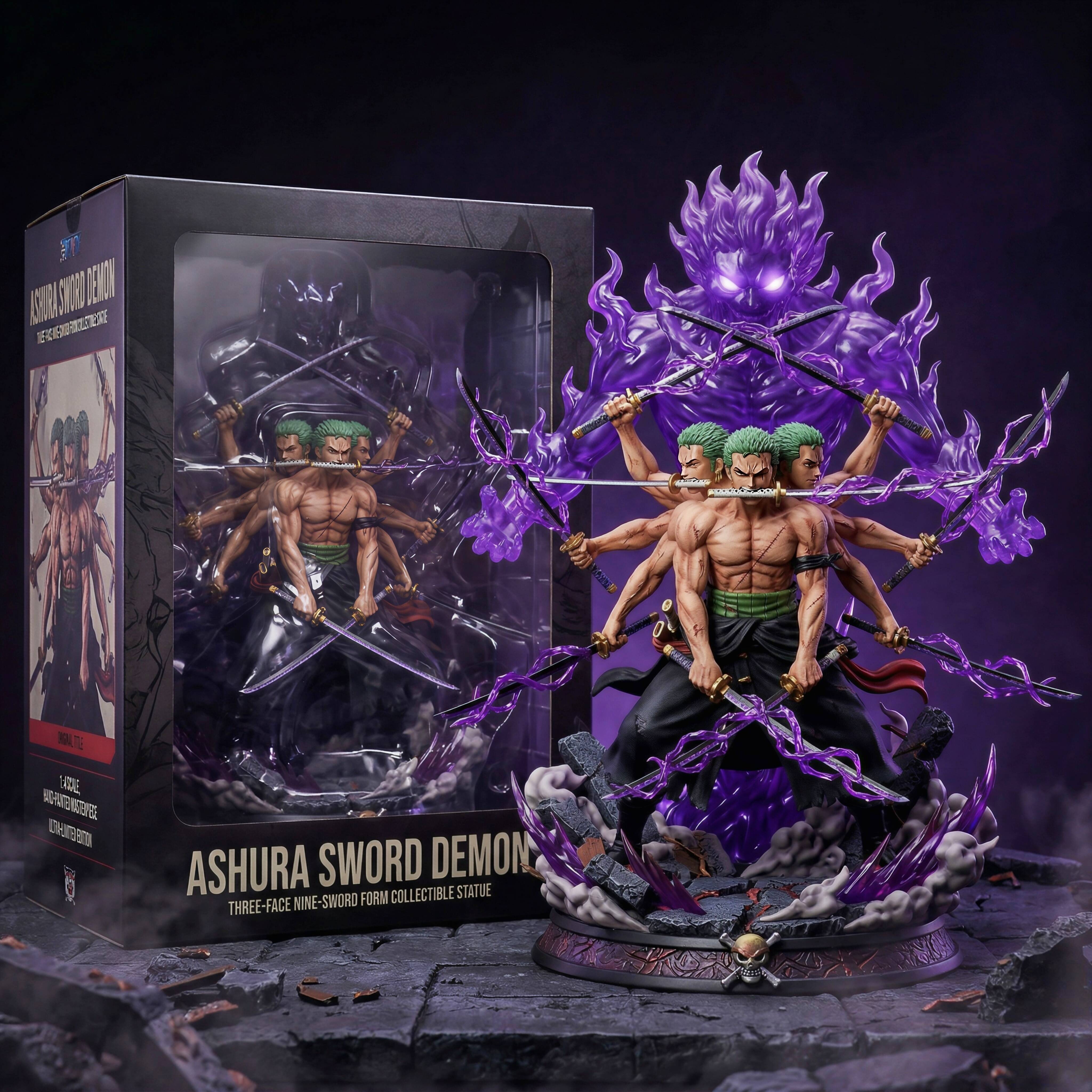 🔥 Roronoa Zoro Ashura Kyūtōryu Form Collectible Statue! 🗡️