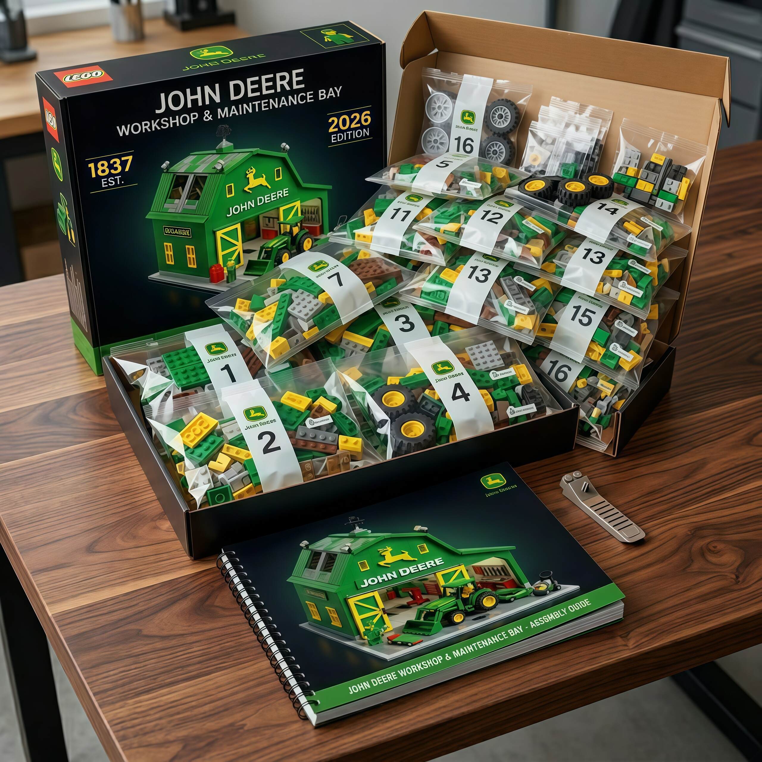 John Deere Barn & Tractor Building Set