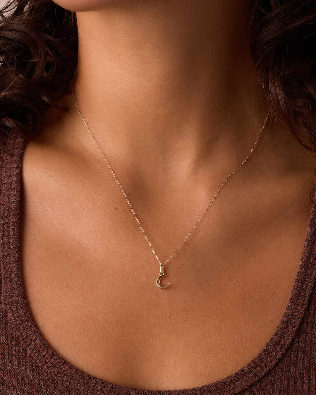 Diamond Crescent Charm