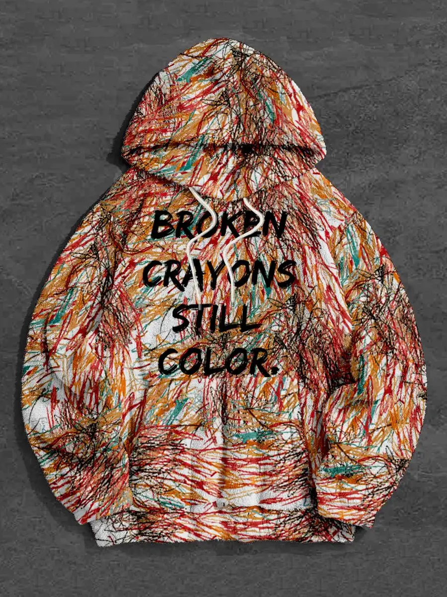 Men's Broken Crayons Still Color Mental Health Awareness Hoodie