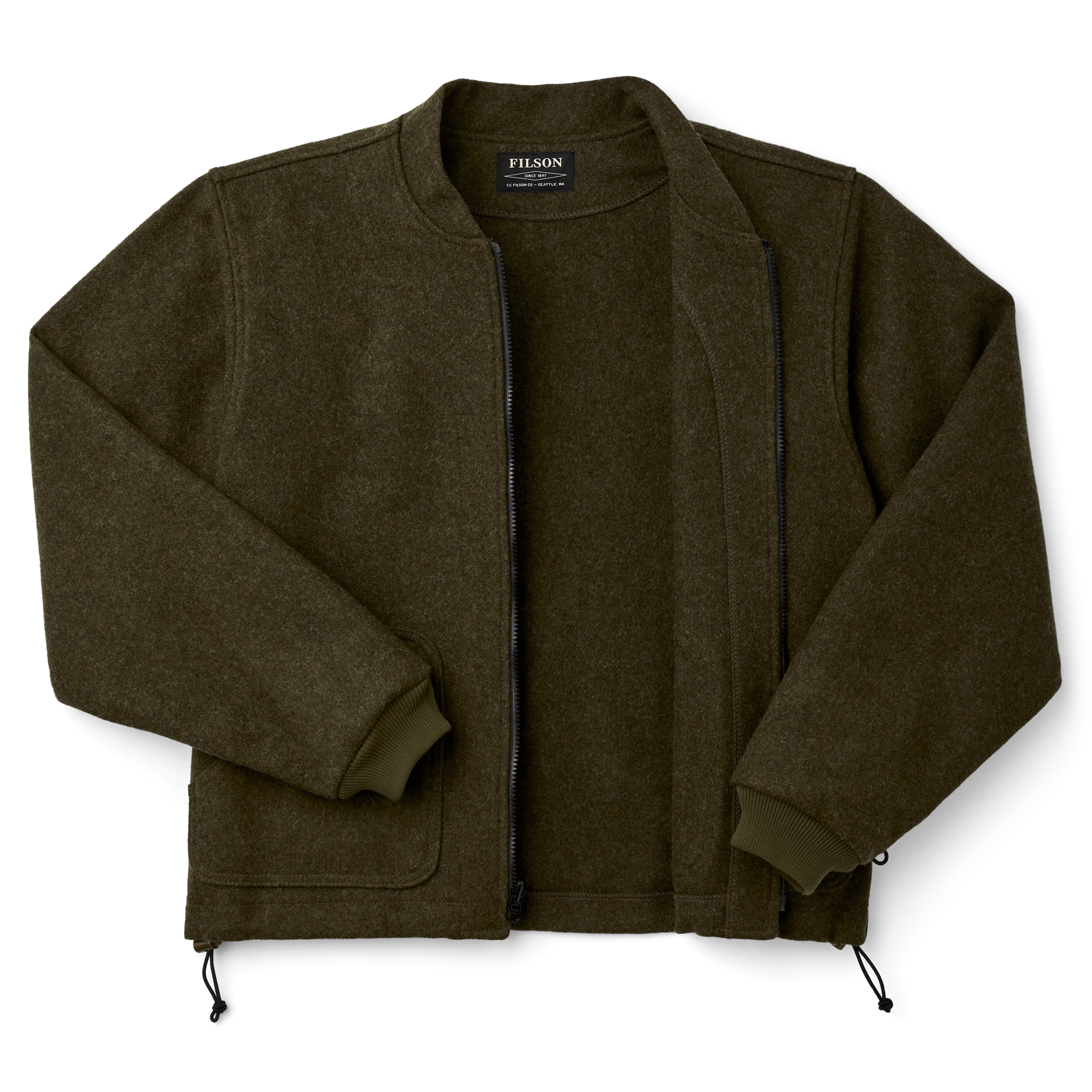 Mackinaw Wool Jacket Liner - Forest Green