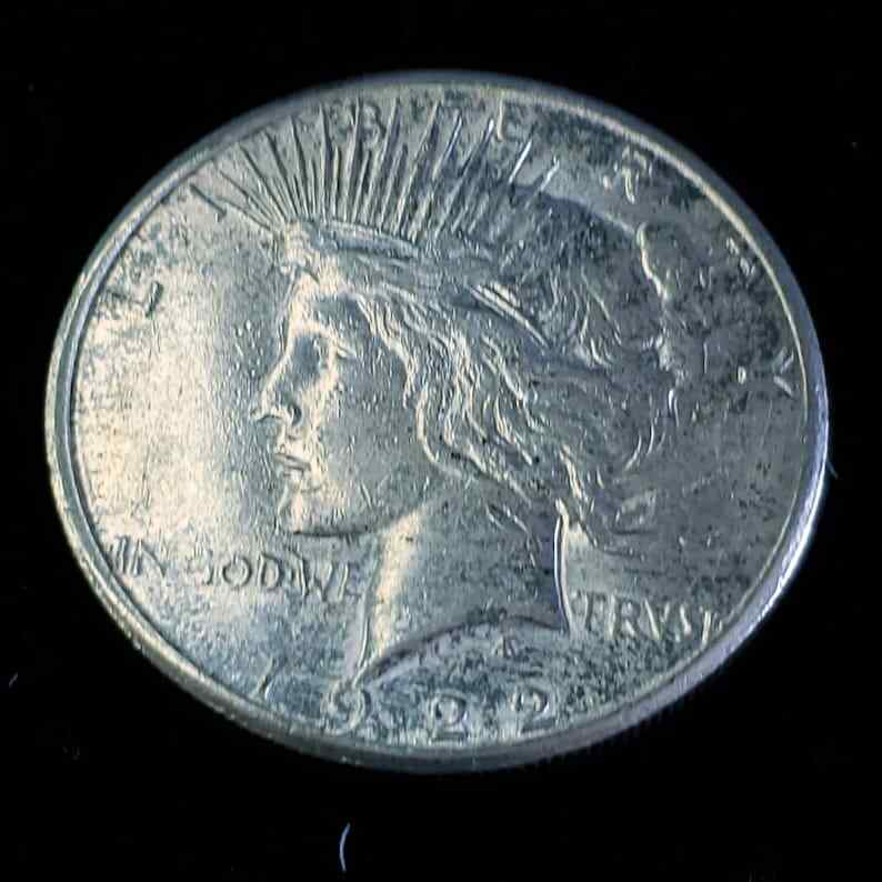 1922 S Silver Peace Dollar  AU/BU  -  Key date Lot#  968