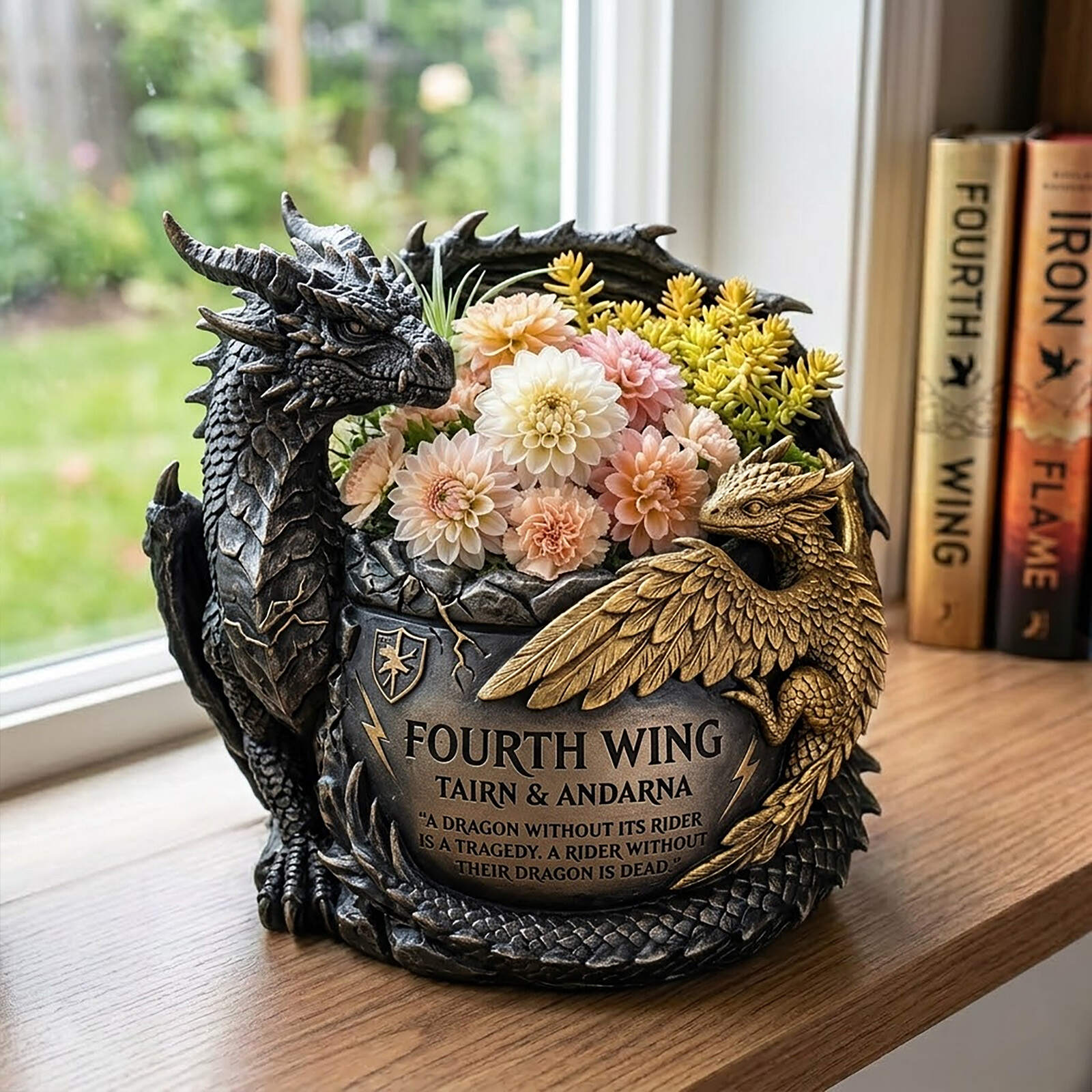 Tairn & Andarna Dragon Garden Pot – Become the Rider They Were Born For!🔥