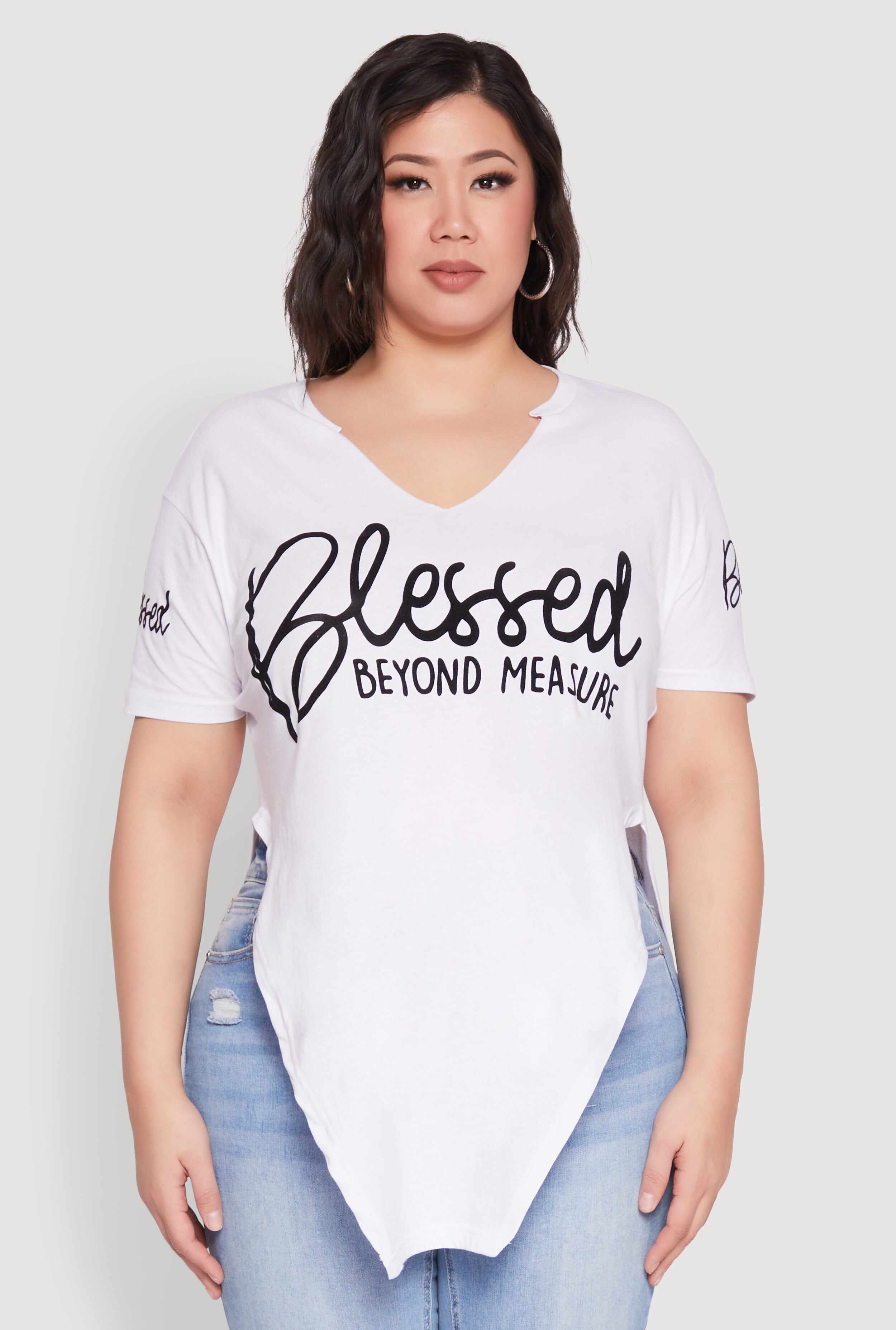 Plus Size Blessed Beyond Measure Graphic Tee