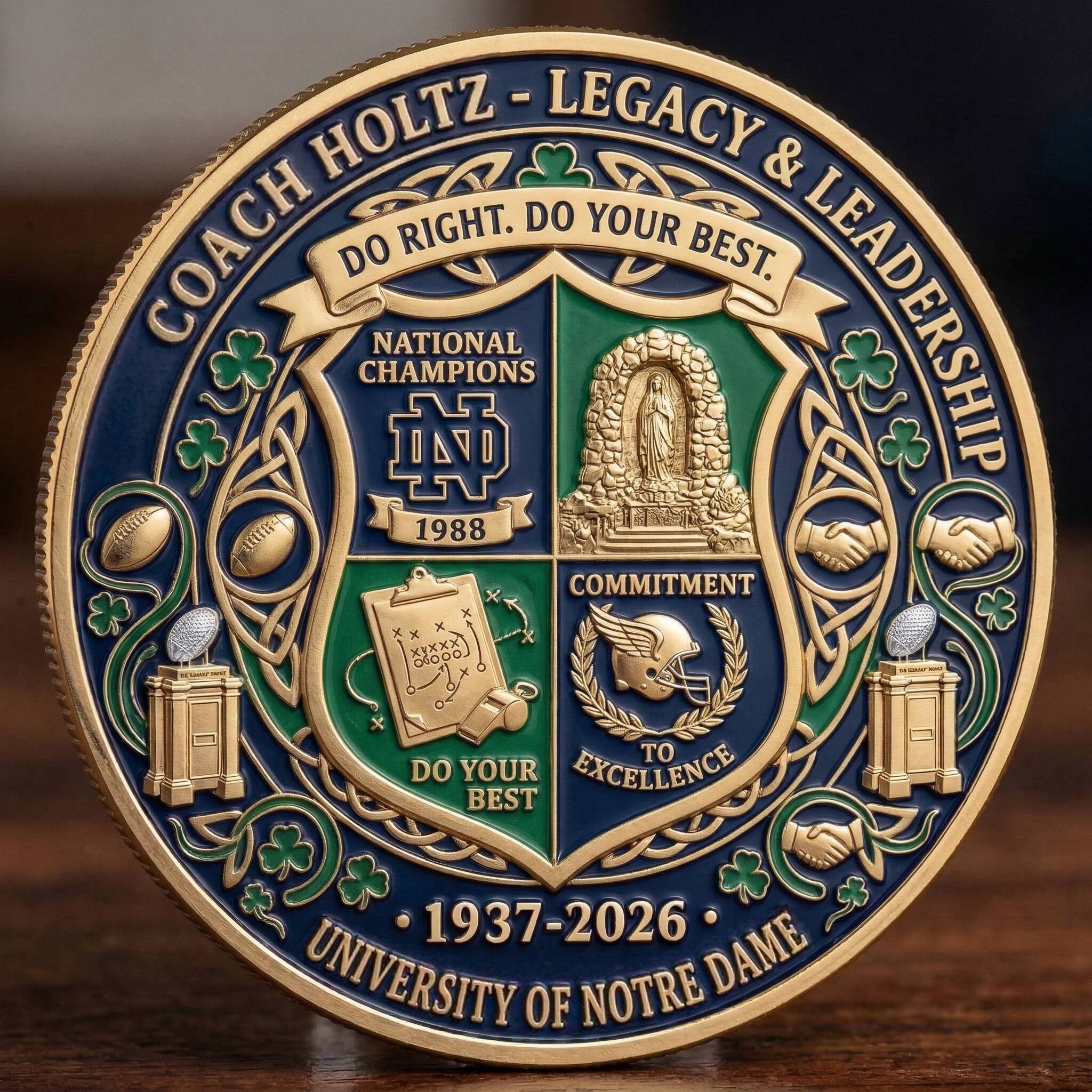 Legendary Coach Lou Holtz Commemorative Challenge Coins