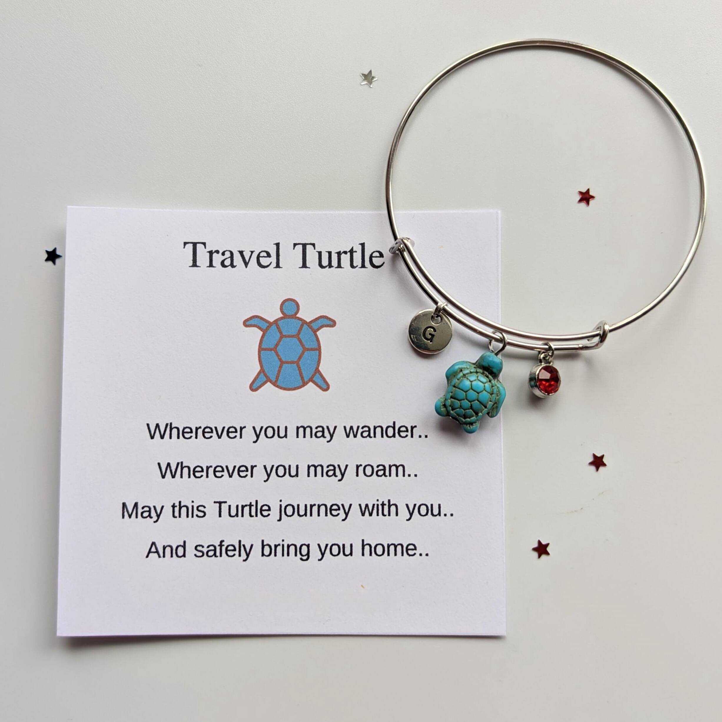 Adjustable travel turtle bracelet | Gift for a friend