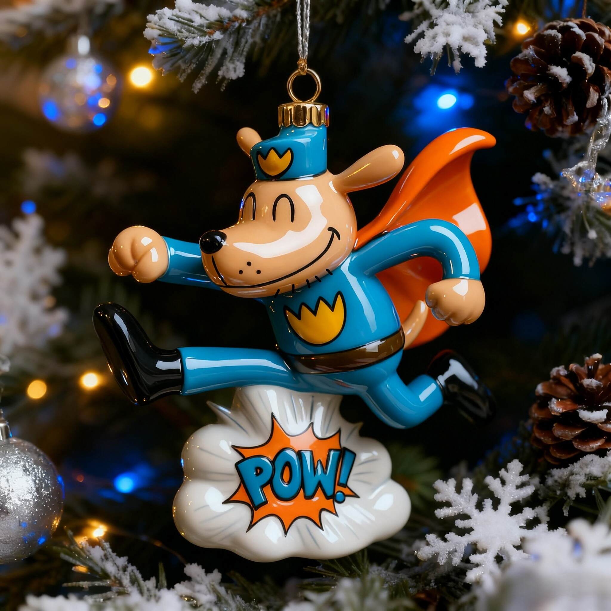 Dog Man Holiday Hero Ornamen