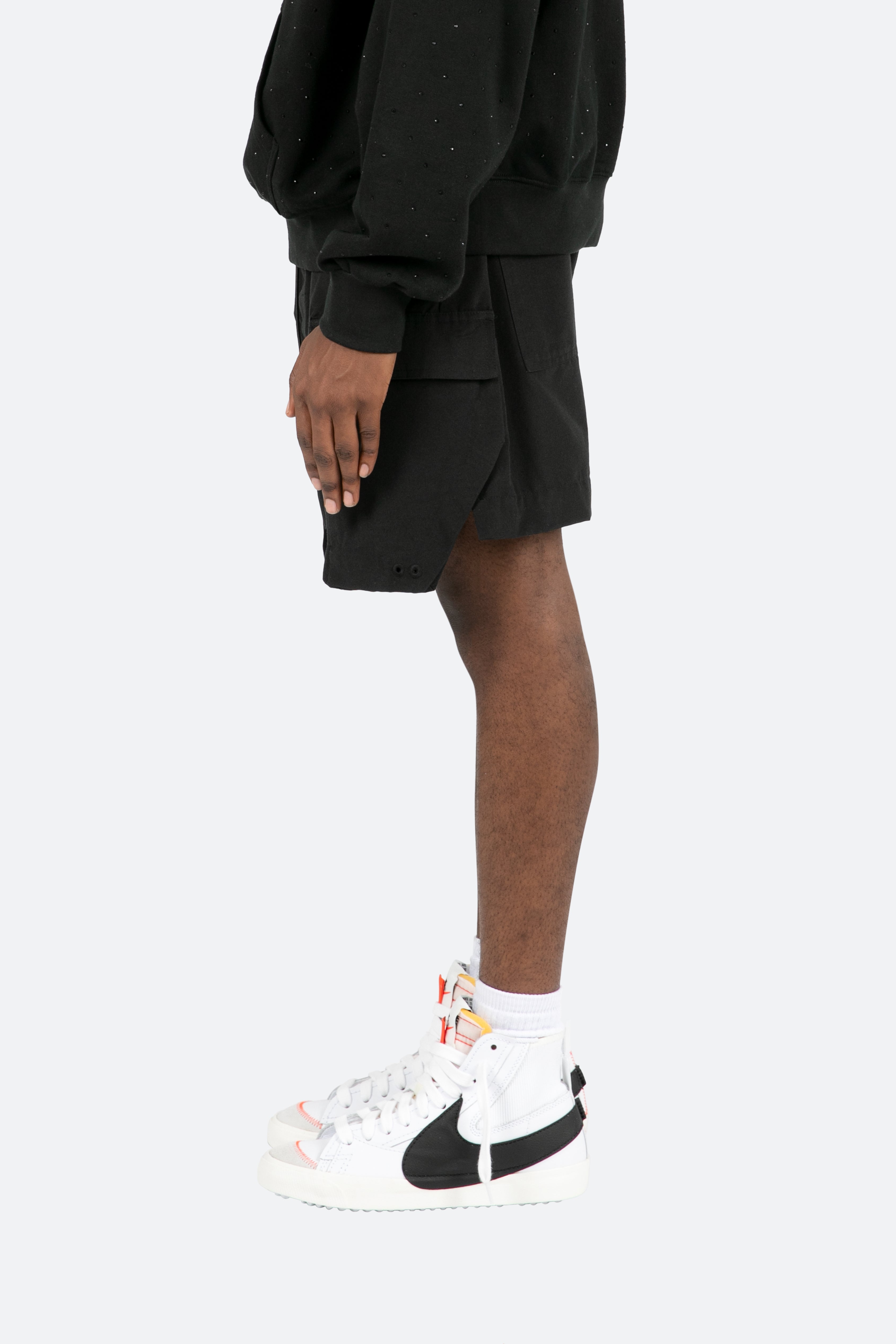 Geo Cargo Shorts - Black