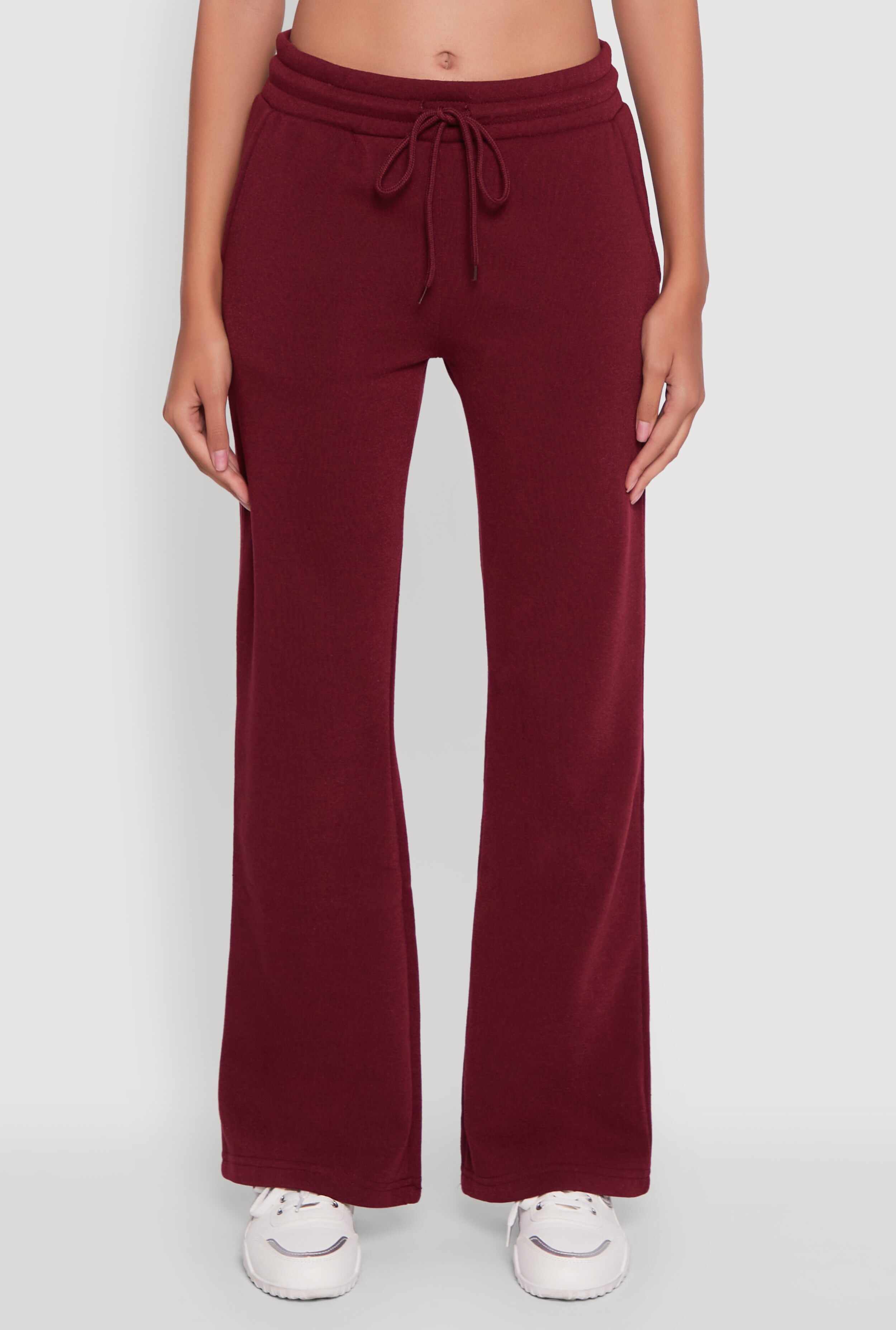 Drawstring Waist Bootcut Sweatpants