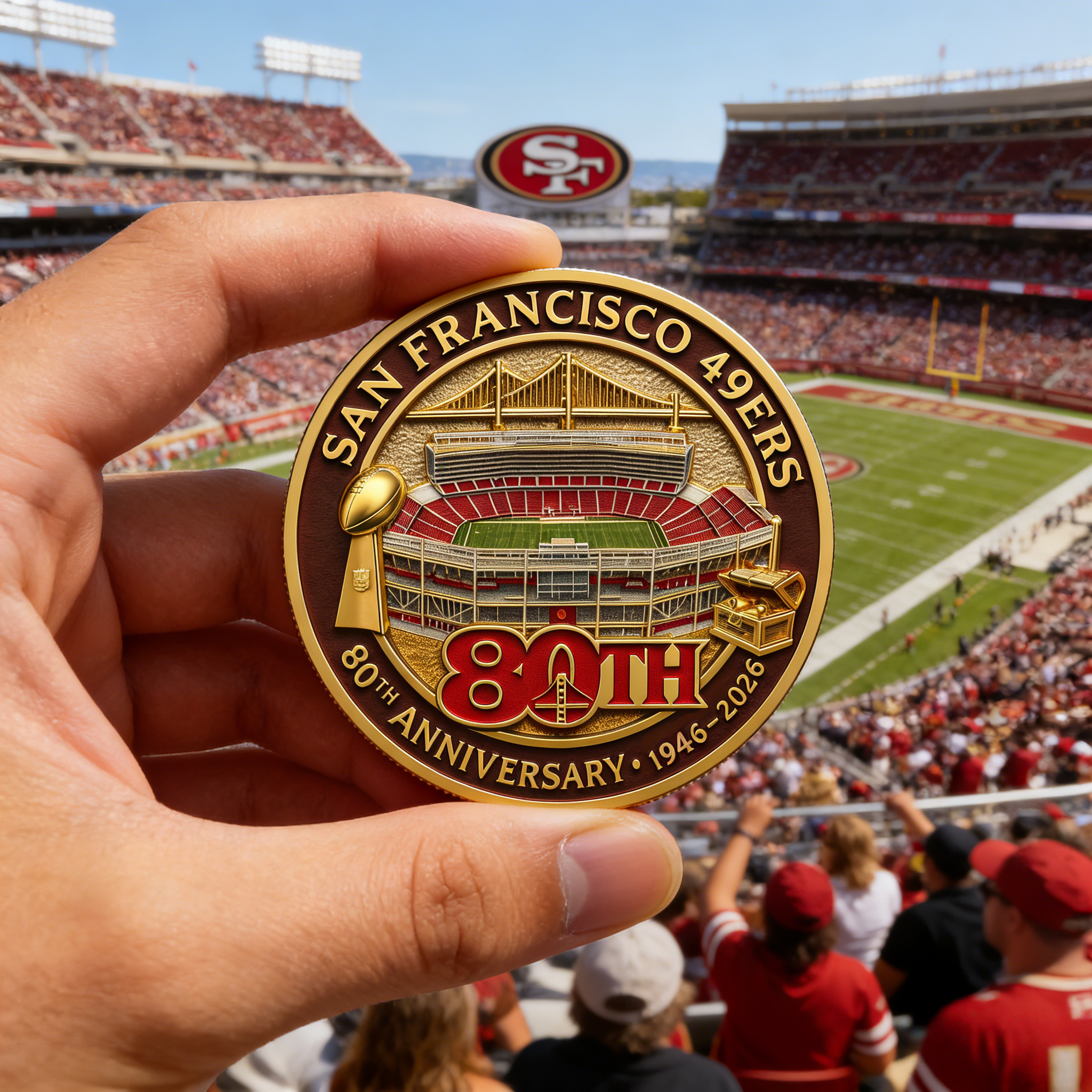 SF 49ers 80th Anniversary Commemorative Coin