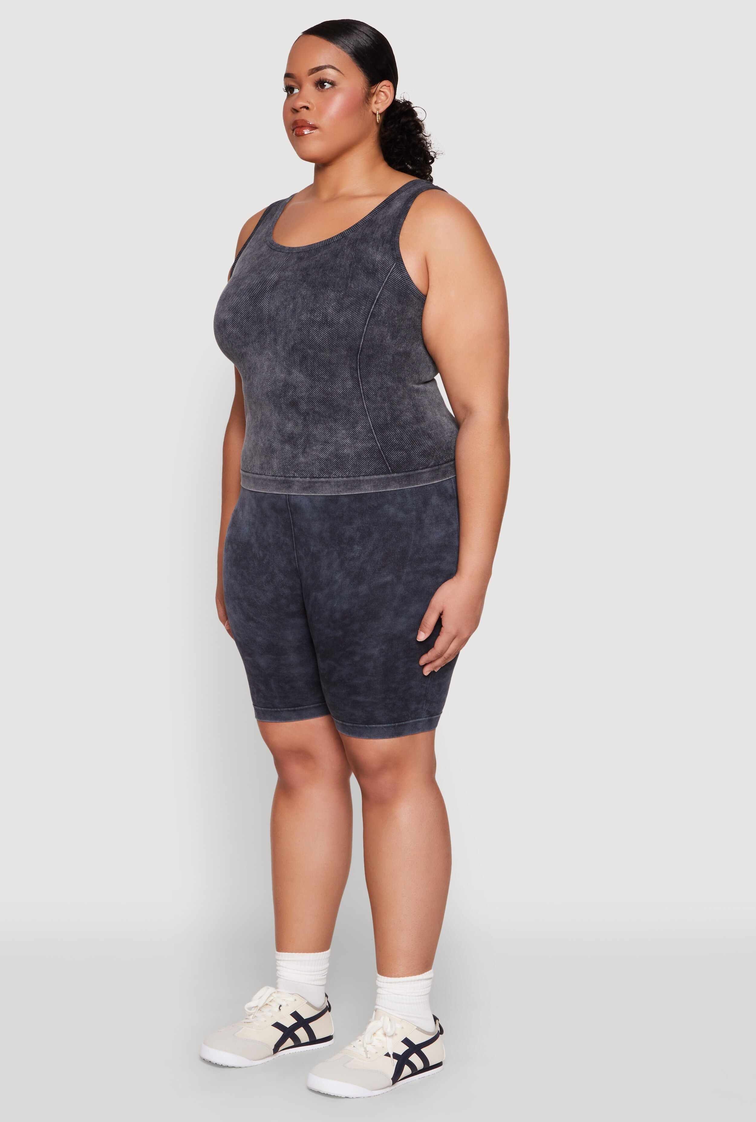 Plus Size Seamless Mineral Wash Tank Top