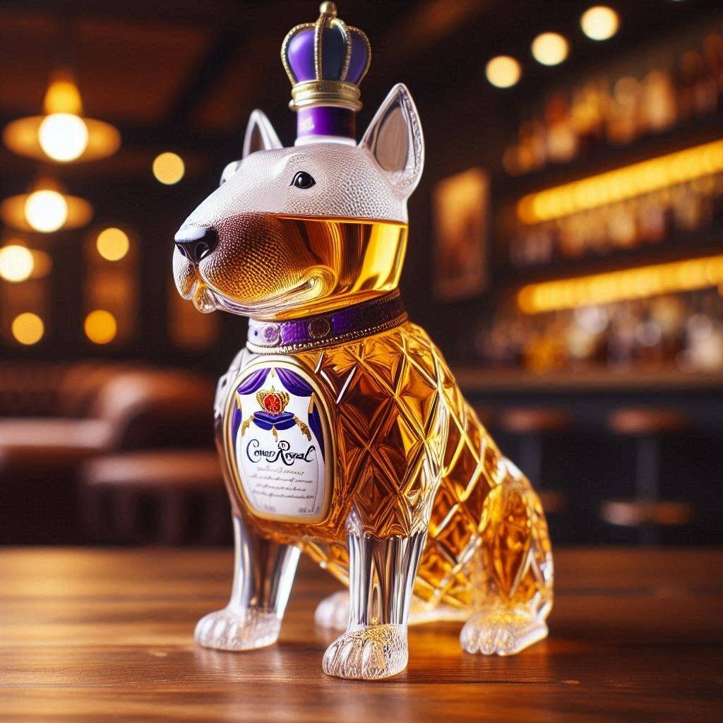 Bull Terrier Whiskey Bottle