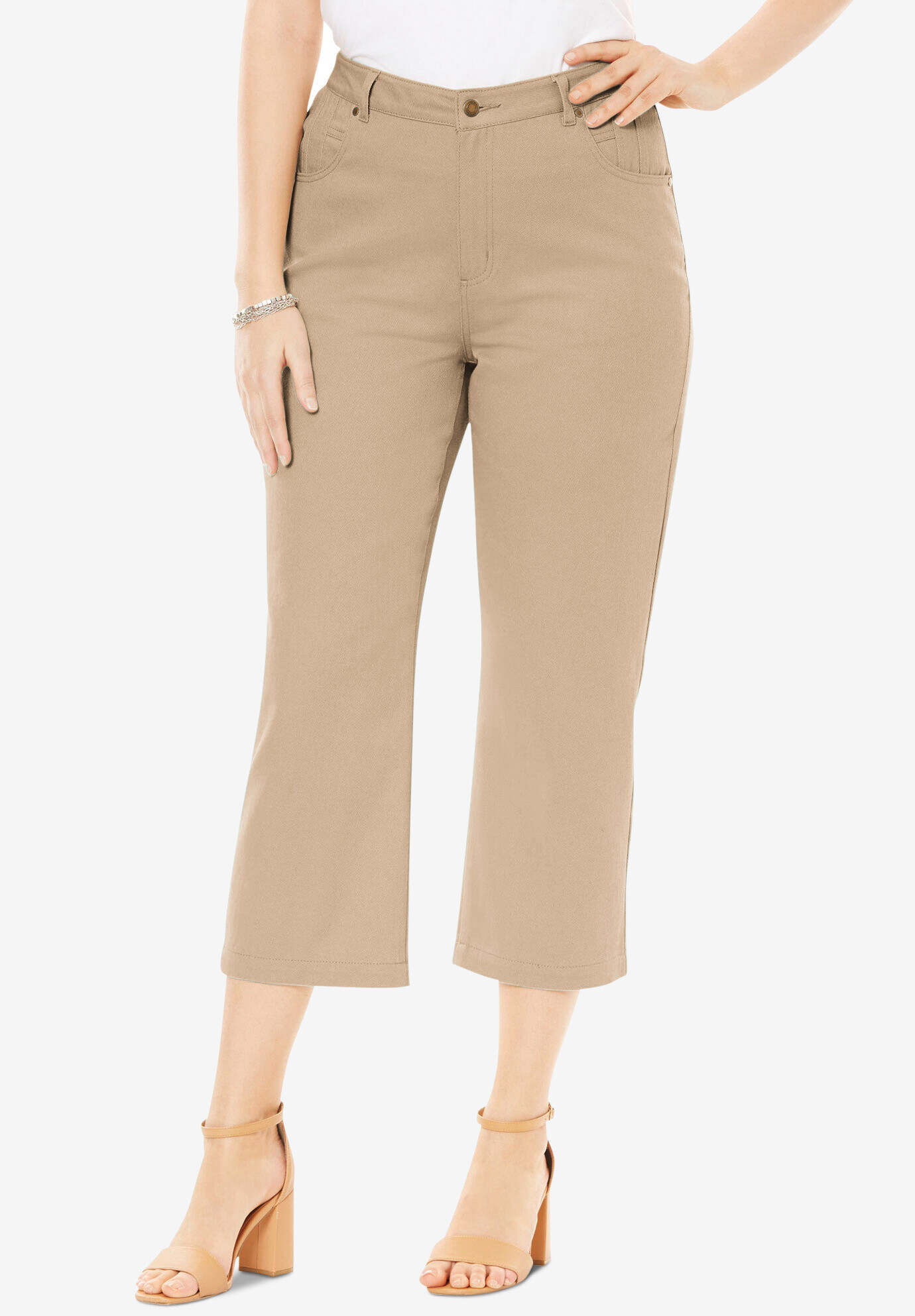 Classic Cotton Denim Capri