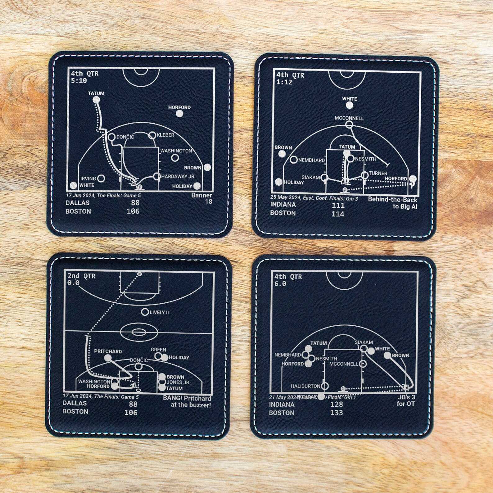 Boston Celtics Greatest Plays Coasters