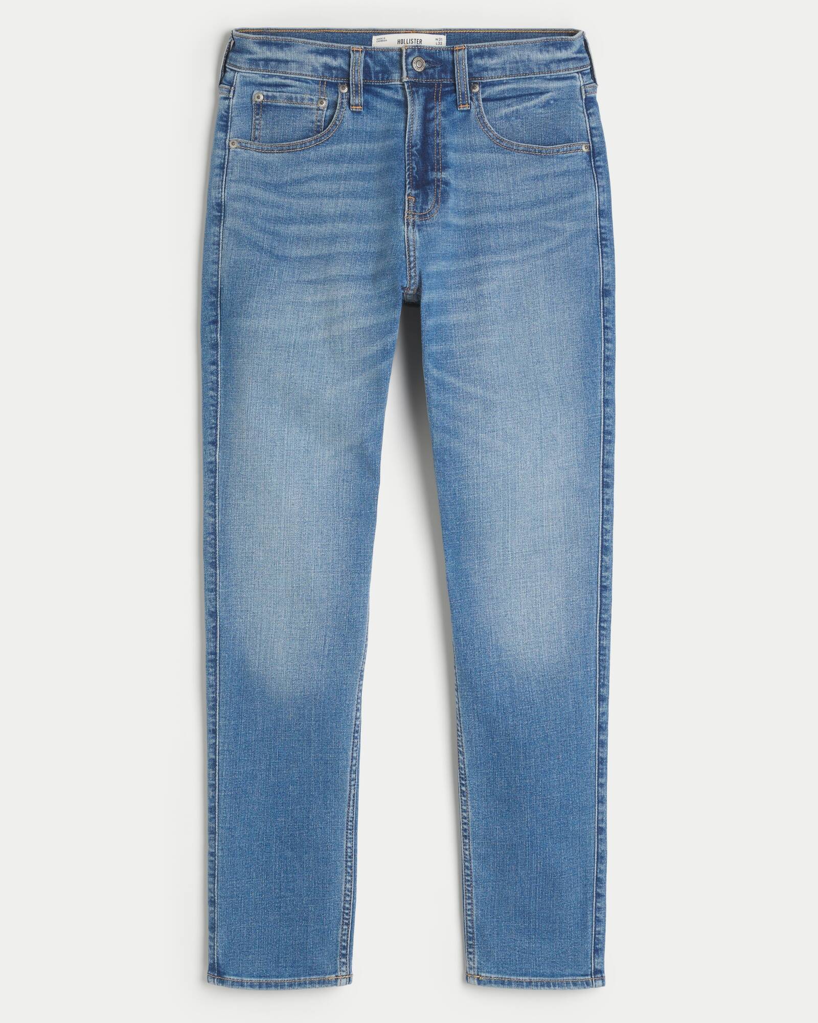 Washed Black Athletic Skinny Jeans
