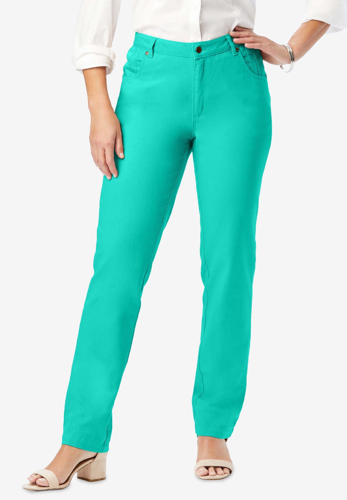 Classic Cotton Denim Straight-Leg Jean