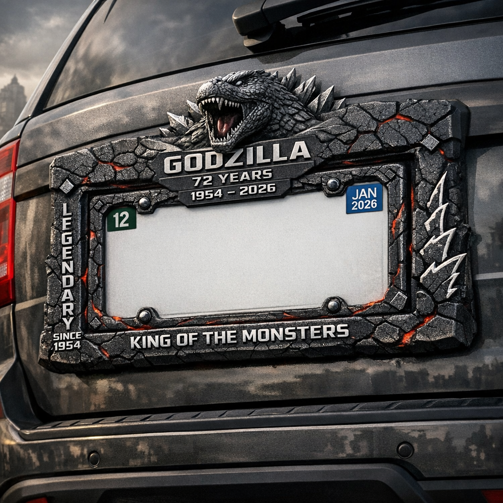 King Of Monster 72nd Anniversary License Plate Frame