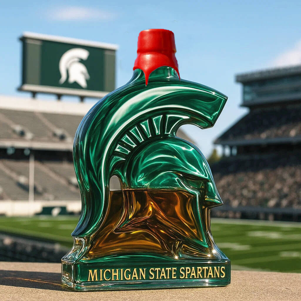 Michigan State University Spartans football Whisky Bottle