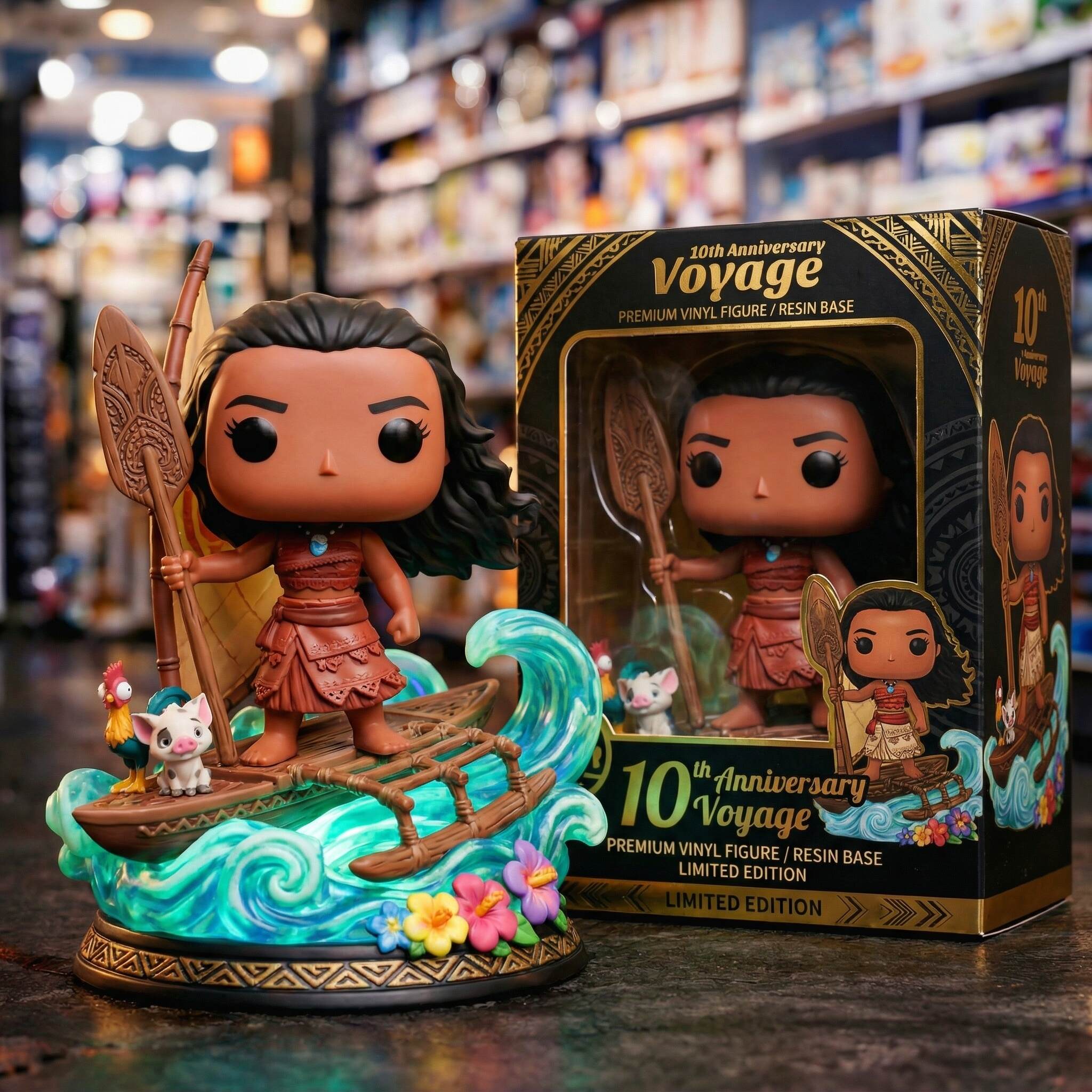 Moana 10th Anniversary Voyage Premium Vinyl Figure Limited Edition  Disney Collectible