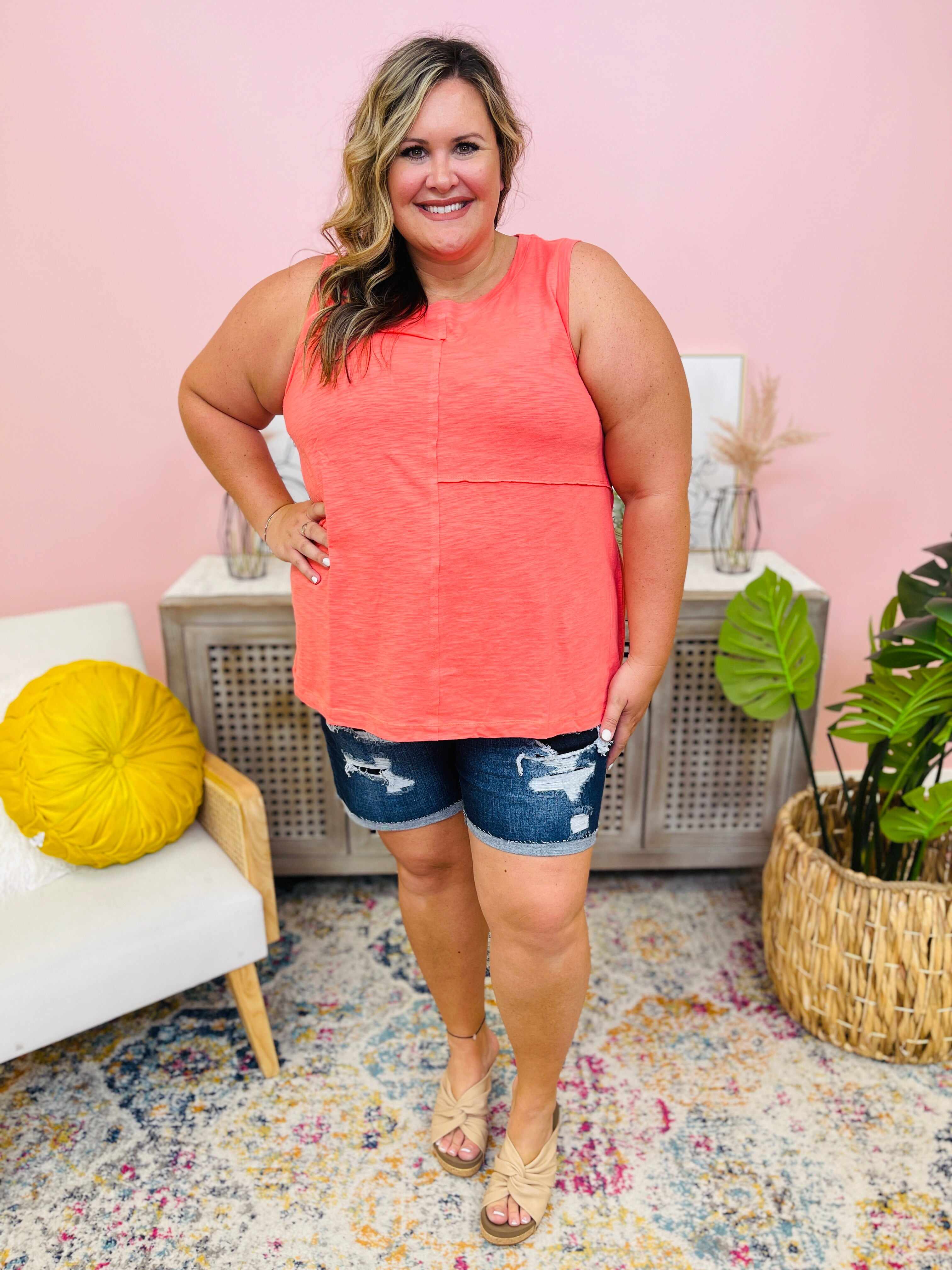 PLUS/REG Patch Me Up Buttercup Bermuda Shorts