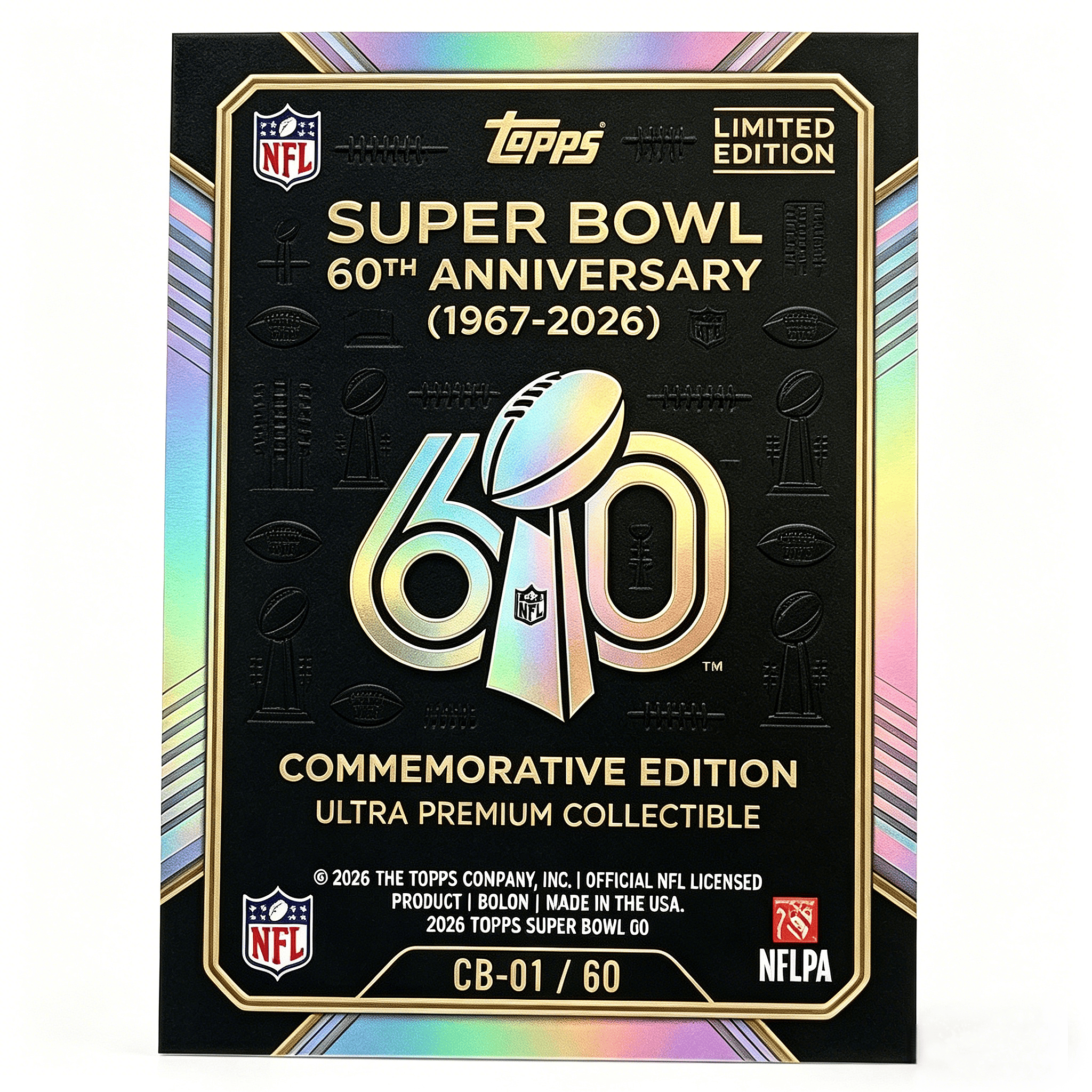 🏈NFL Super Bowl 60th Anniversary Topps TCG Cards! | Limited Edition 2026