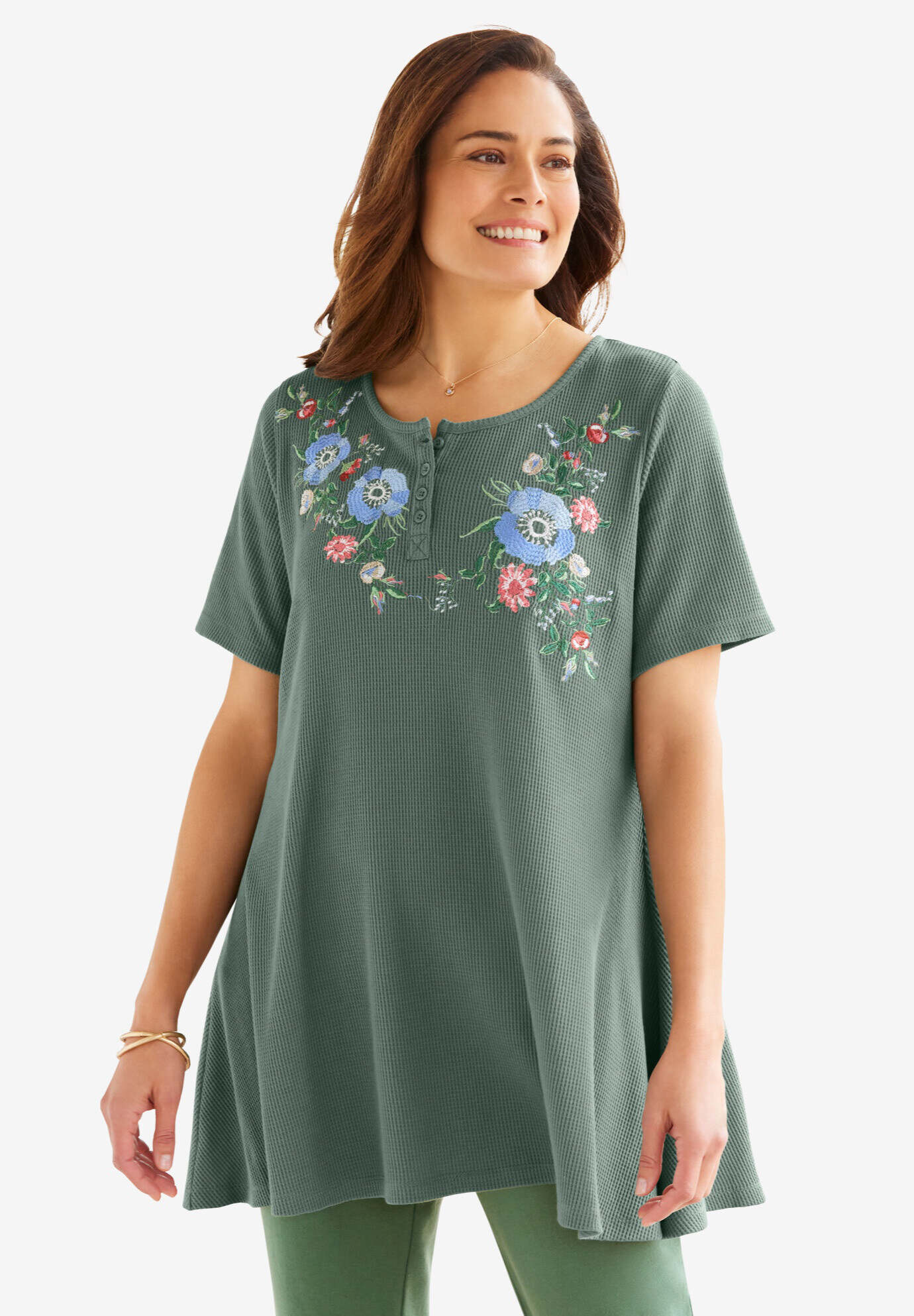 Embroidered Thermal Tunic