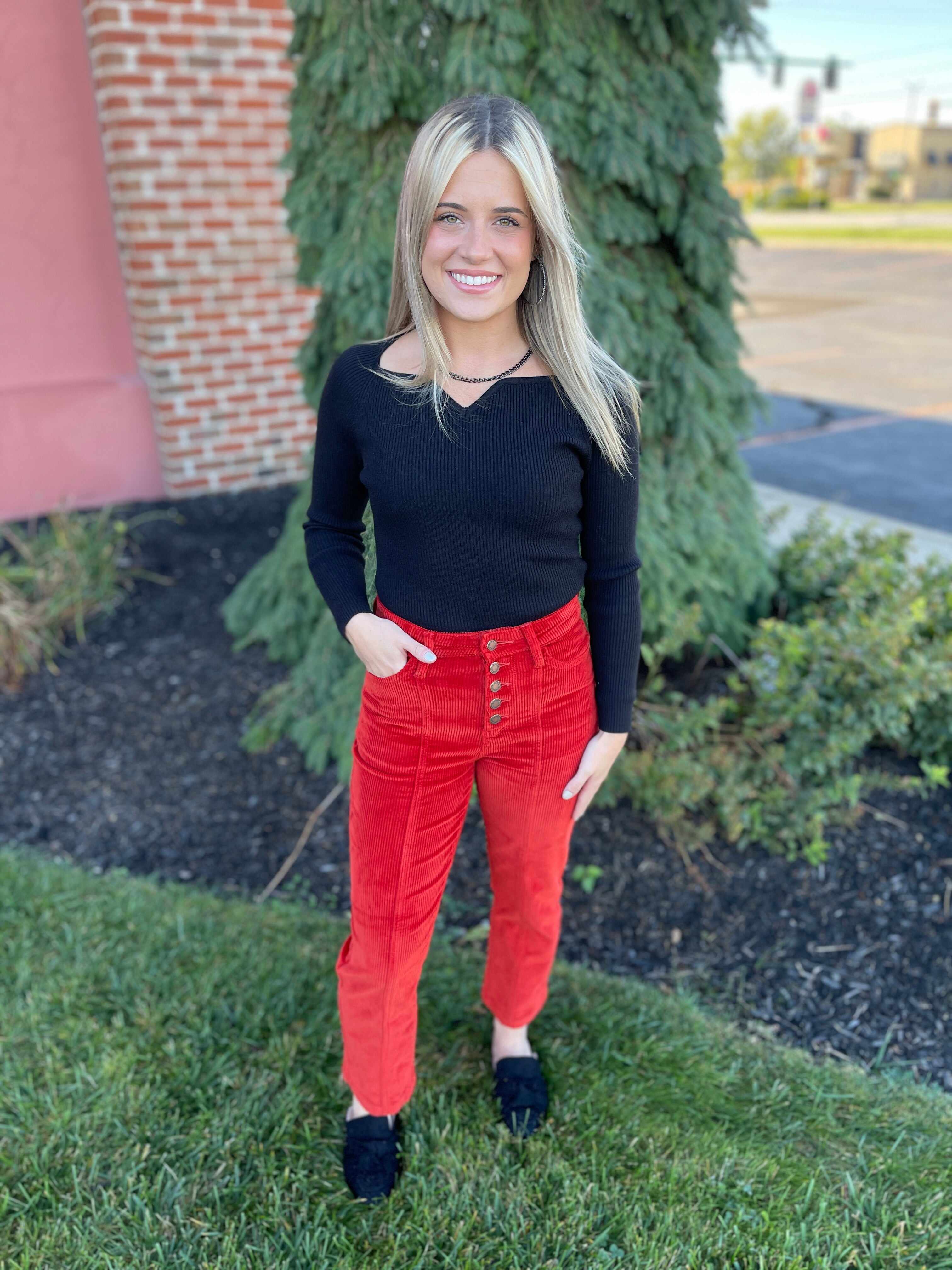Plus/Reg Spice Up Your Life Corduroy Pants